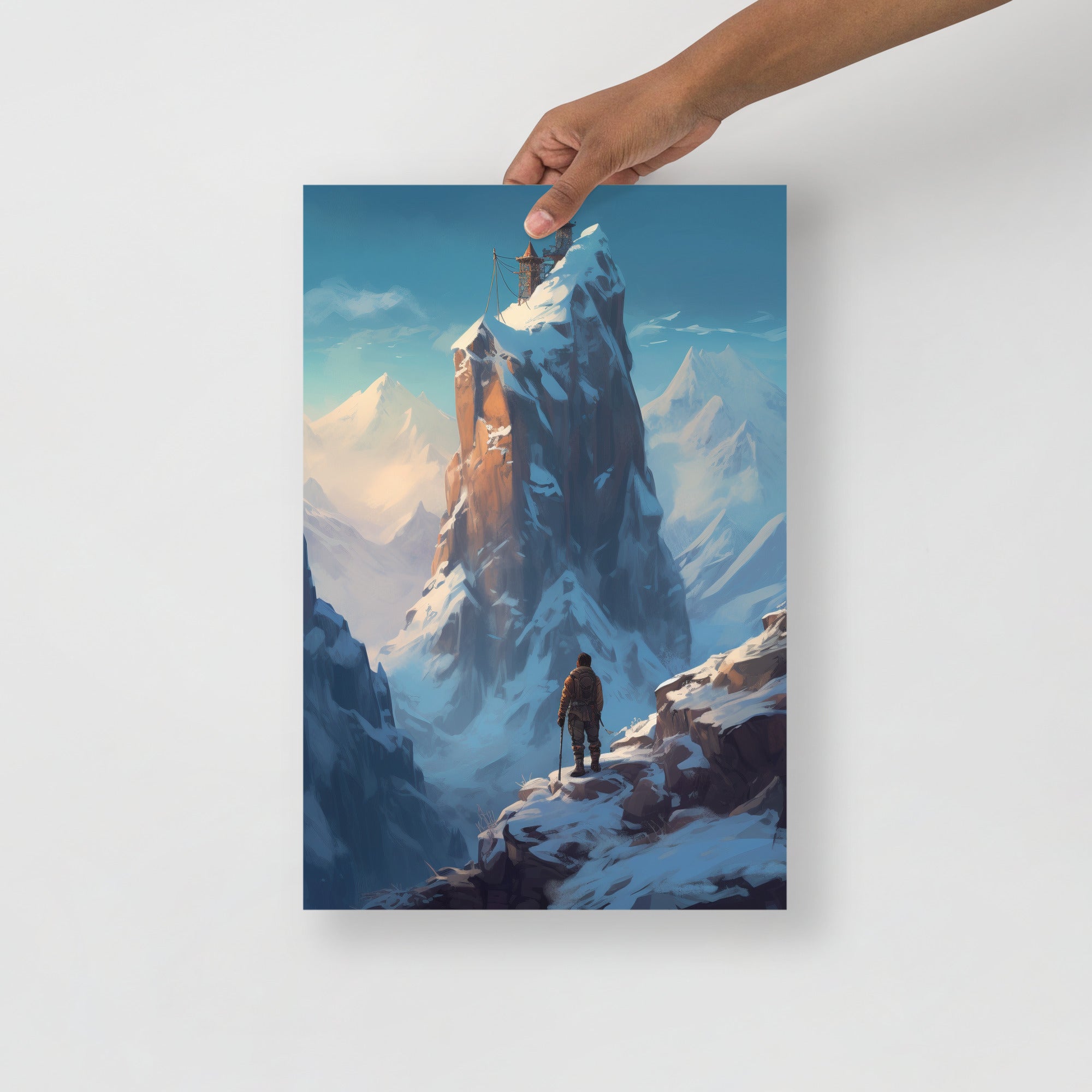 Mountain Peak Adventure Art Poster by Visual Verse - Image 4