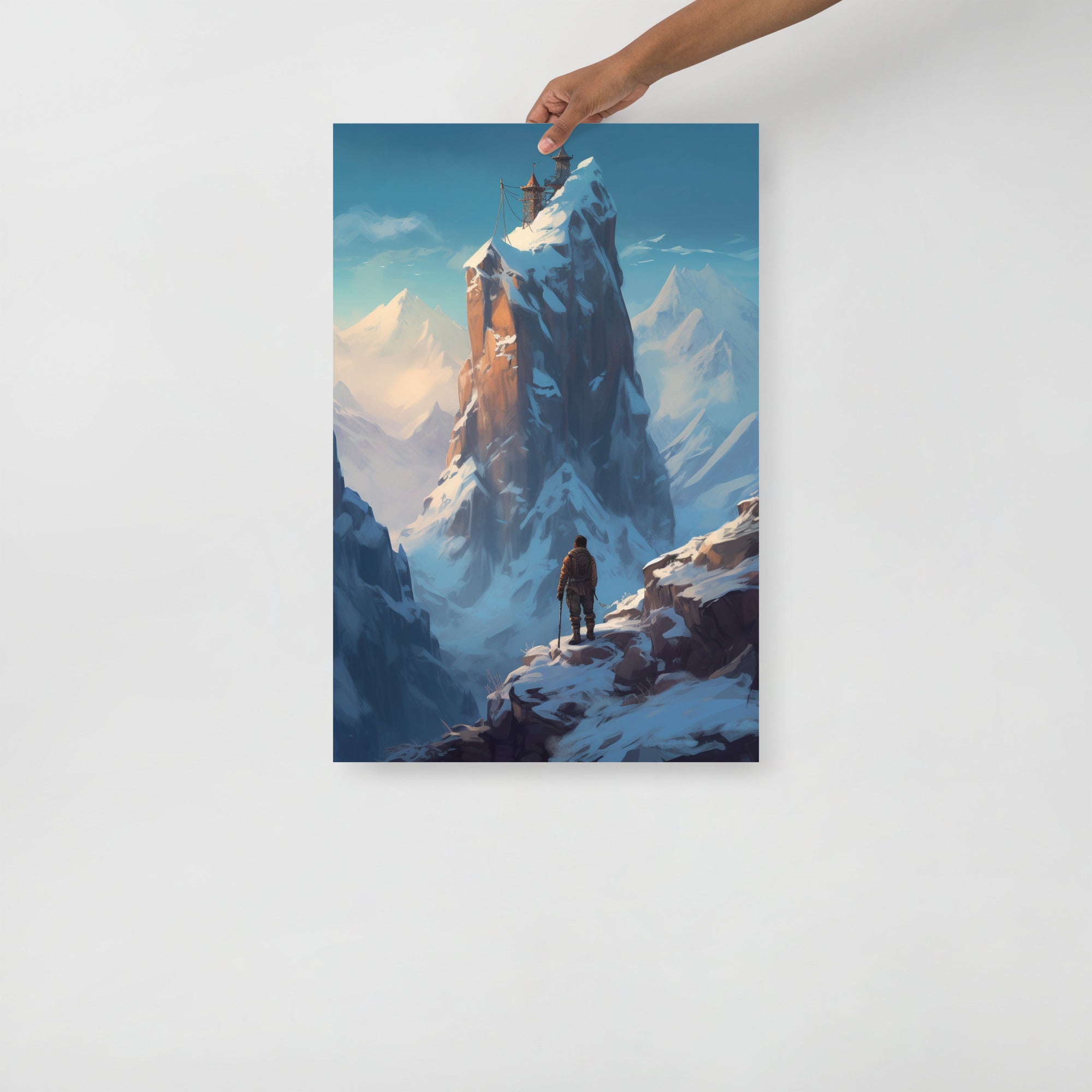 Mountain Peak Adventure Art Poster by Visual Verse - Image 7
