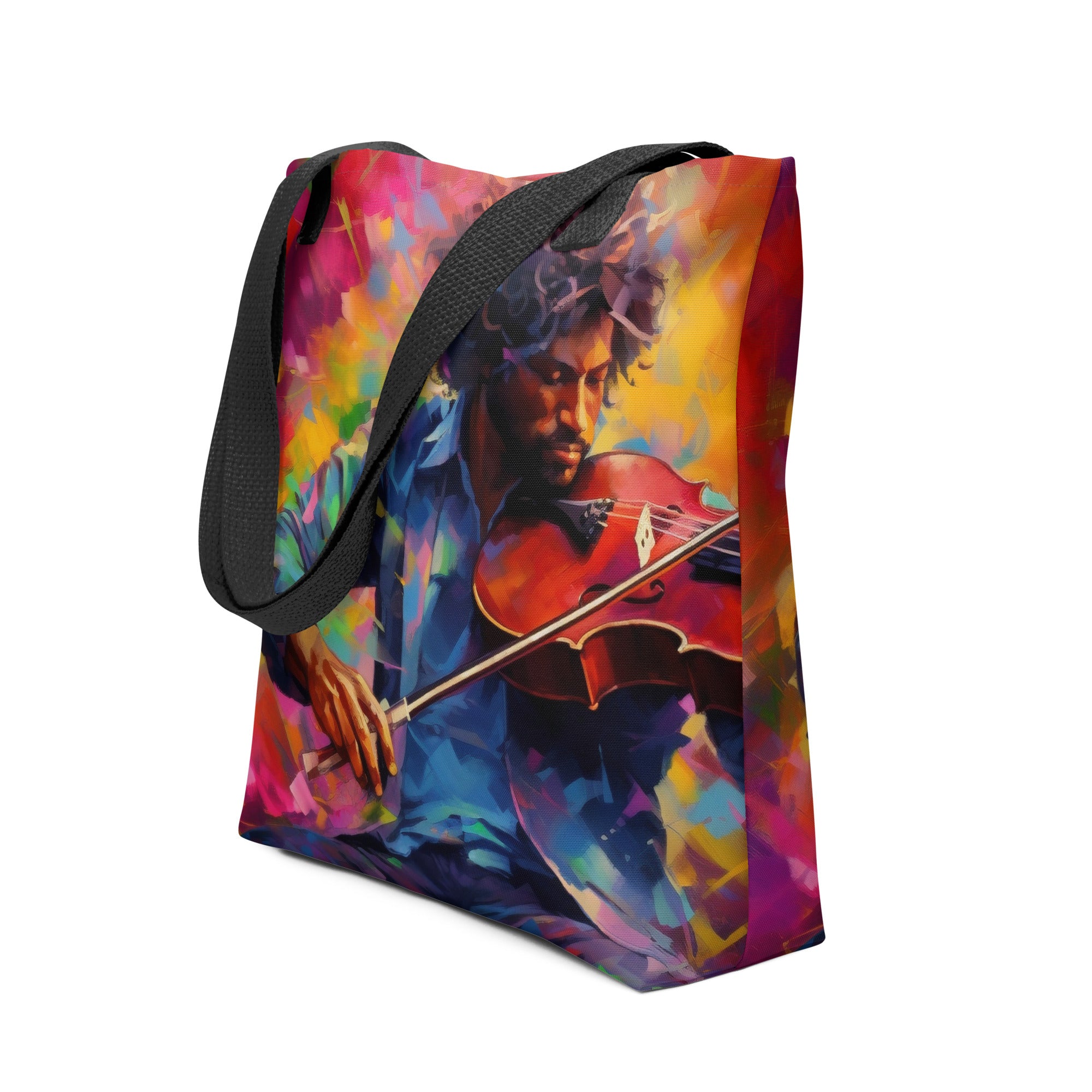 Musician Portrait Tote Bag by Visual Verse - Image 1