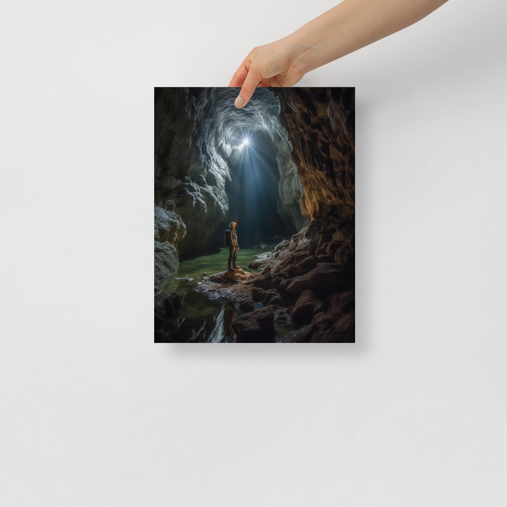 Mystical Underground Cave Adventure Art Poster by Visual Verse - Image 2