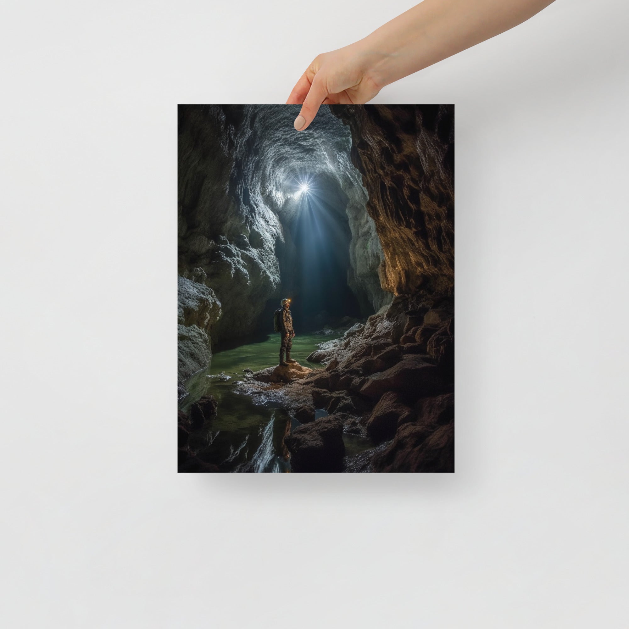 Mystical Underground Cave Adventure Art Poster by Visual Verse - Image 3