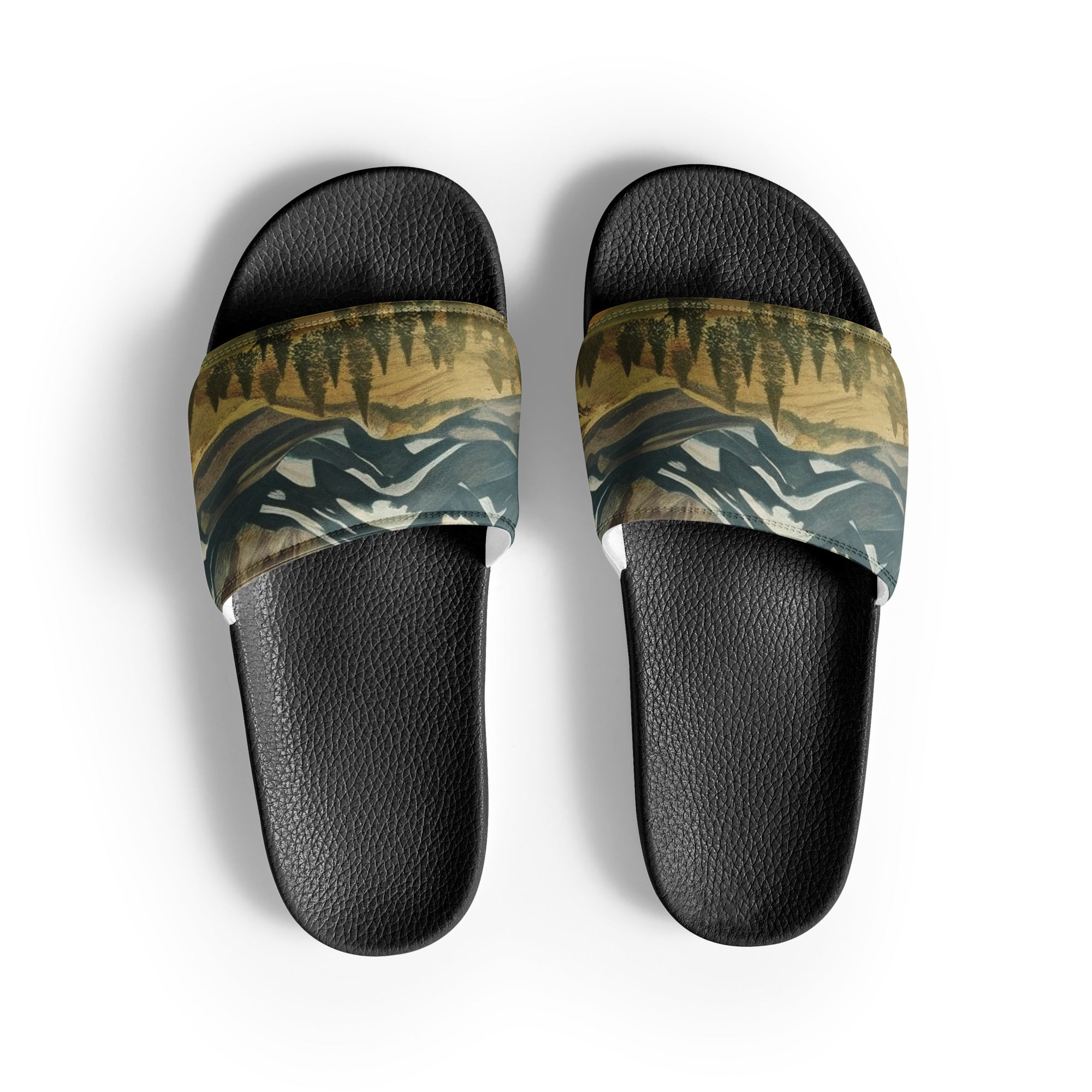 Nature's Beauty Men's Slides - National Parks Print by Visual Verse - Image 1
