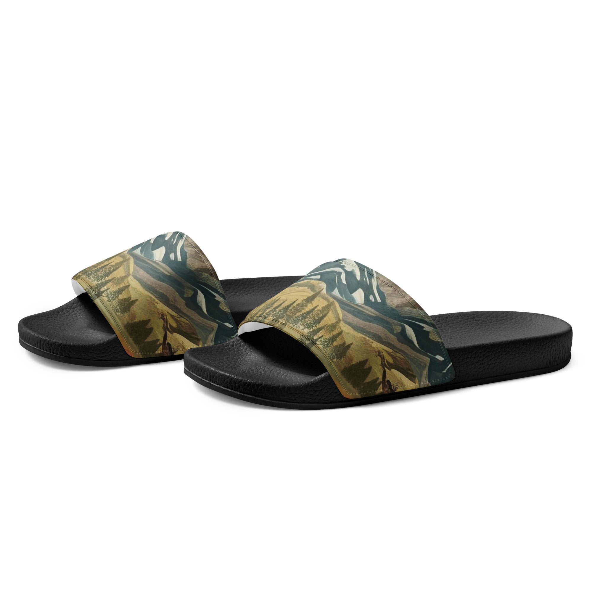 Nature's Beauty Men's Slides - National Parks Print by Visual Verse - Image 3