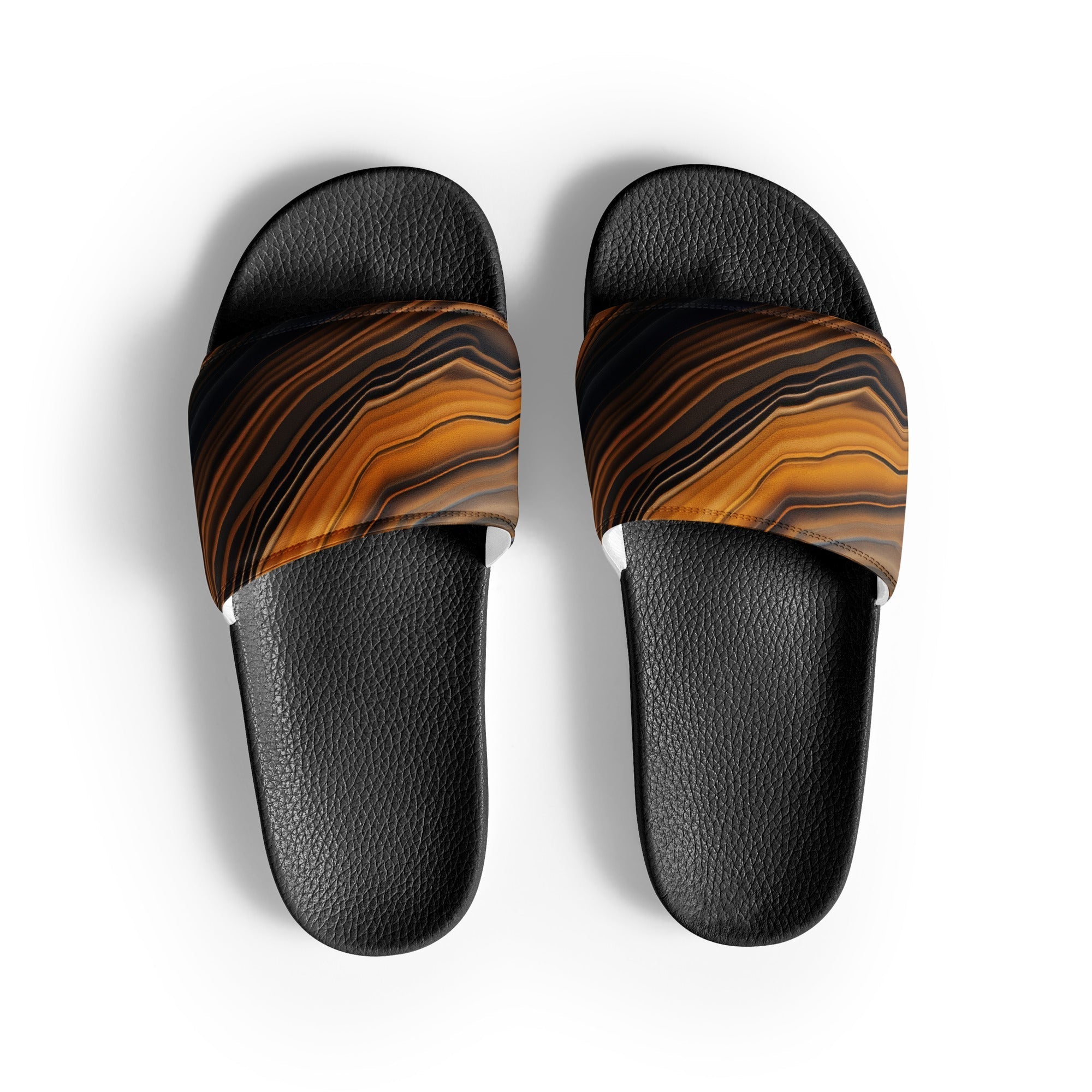 Onyx Rock Men's Slides by Visual Verse - Image 1