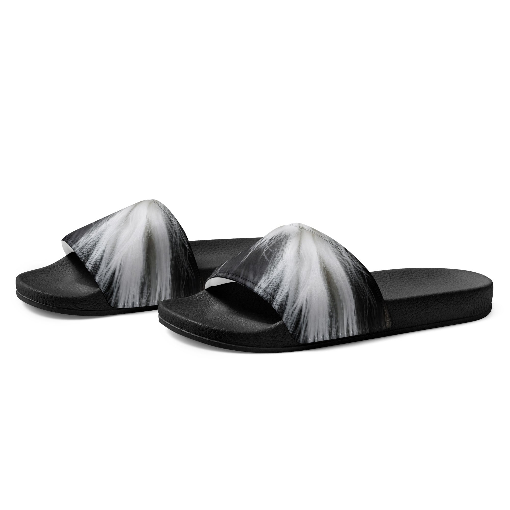 Panda Fur Men's Slides by Visual Verse - Image 3