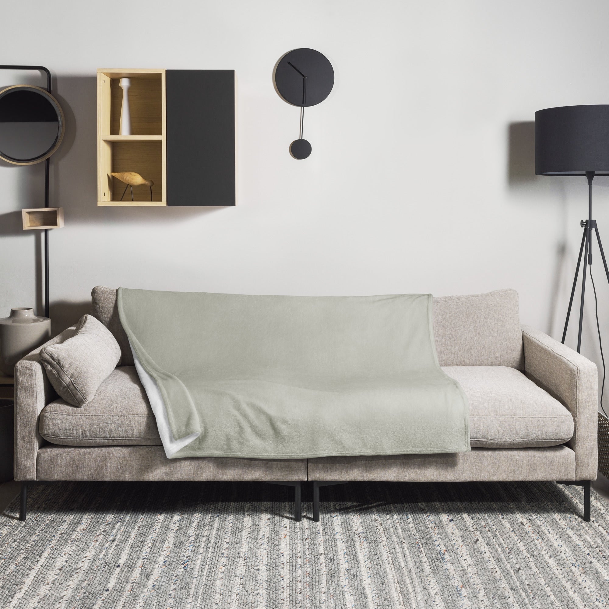 Pastel Gray Color Blanket by Visual Verse - Image 1