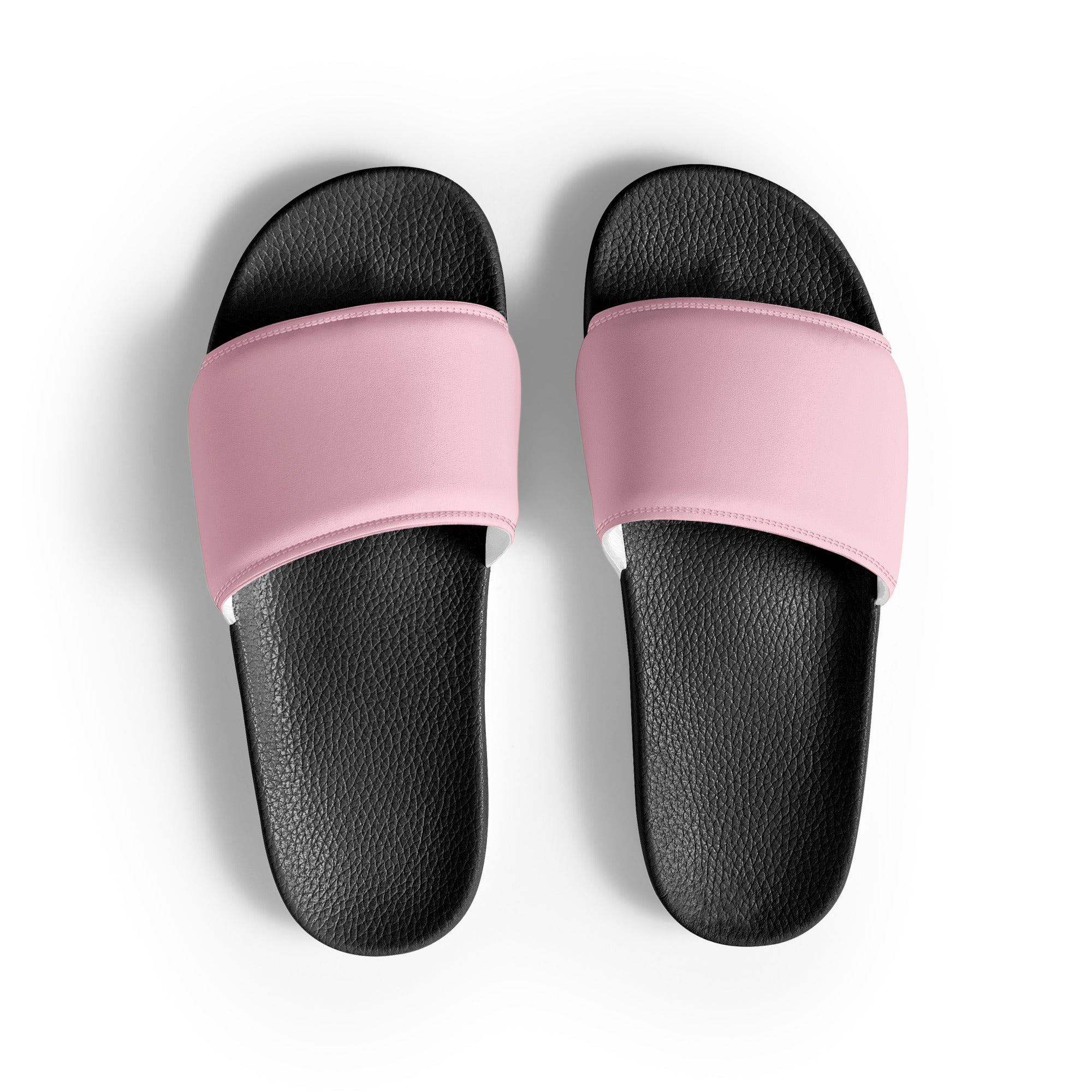 Pastel pink Color Men's Slides by Visual Verse - Image 1