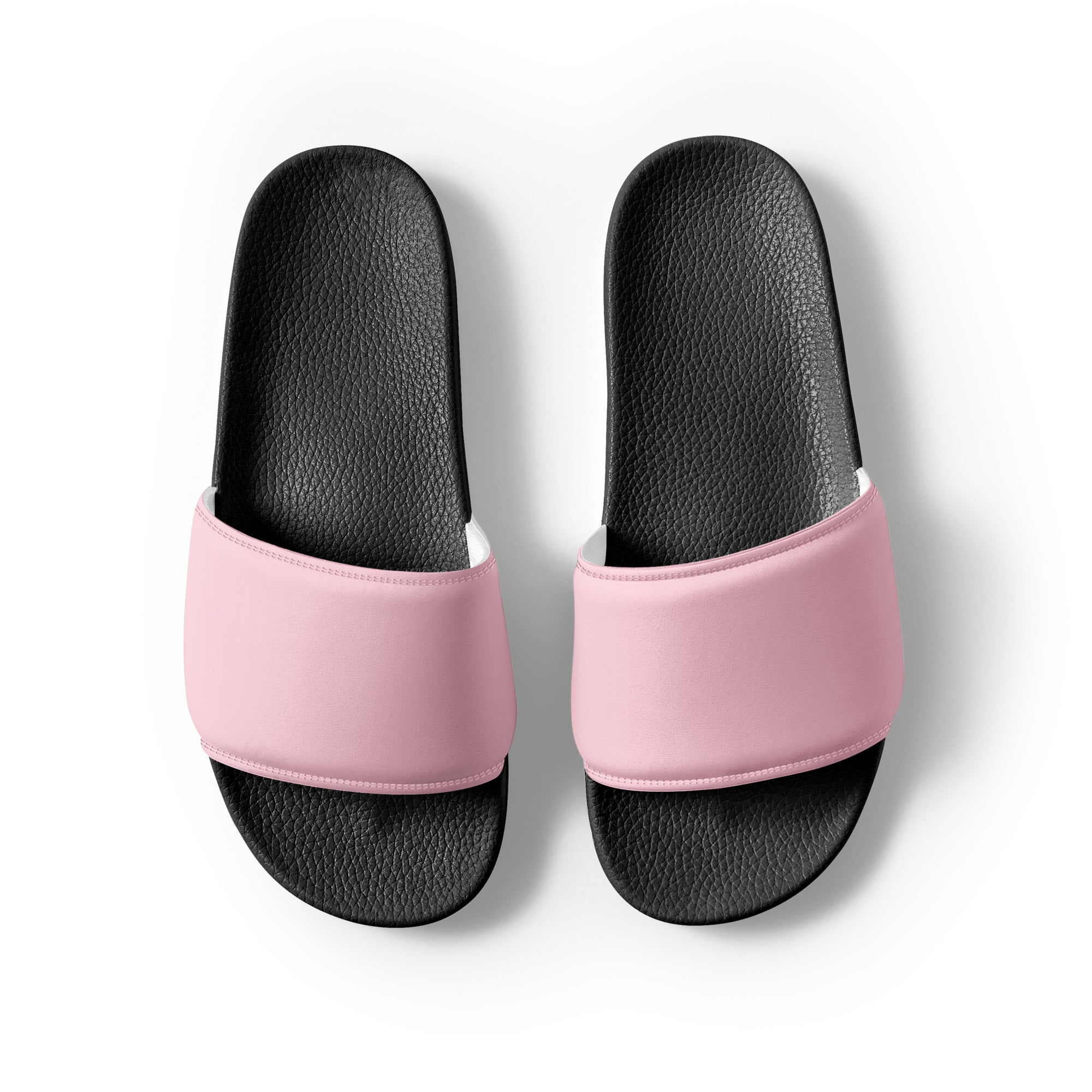 Pastel pink Color Men's Slides by Visual Verse - Image 2