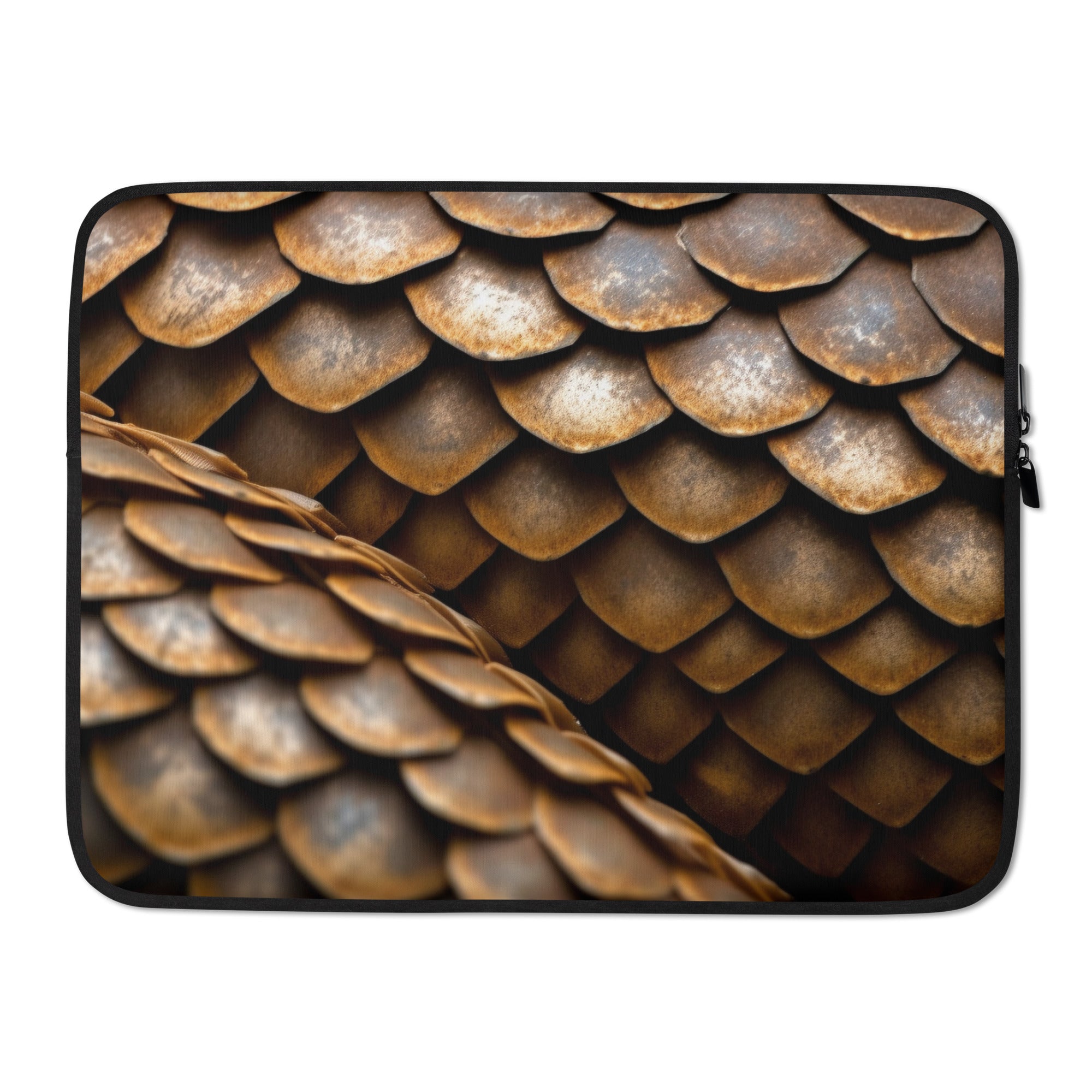 Patterned Pangolin Scale Laptop Sleeve by Visual Verse - Image 1