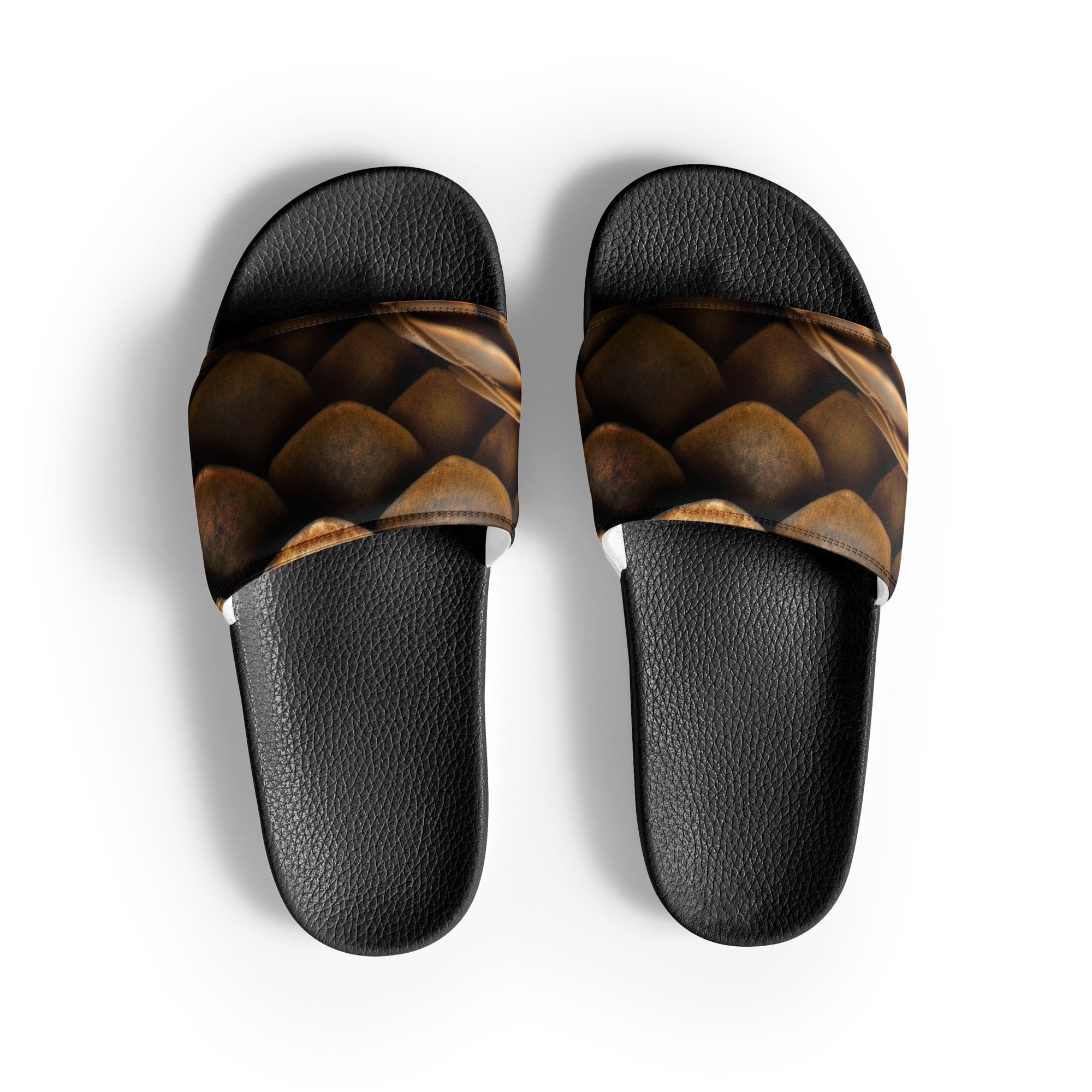 Patterned Pangolin Scale Women's Slides by Visual Verse - Image 1