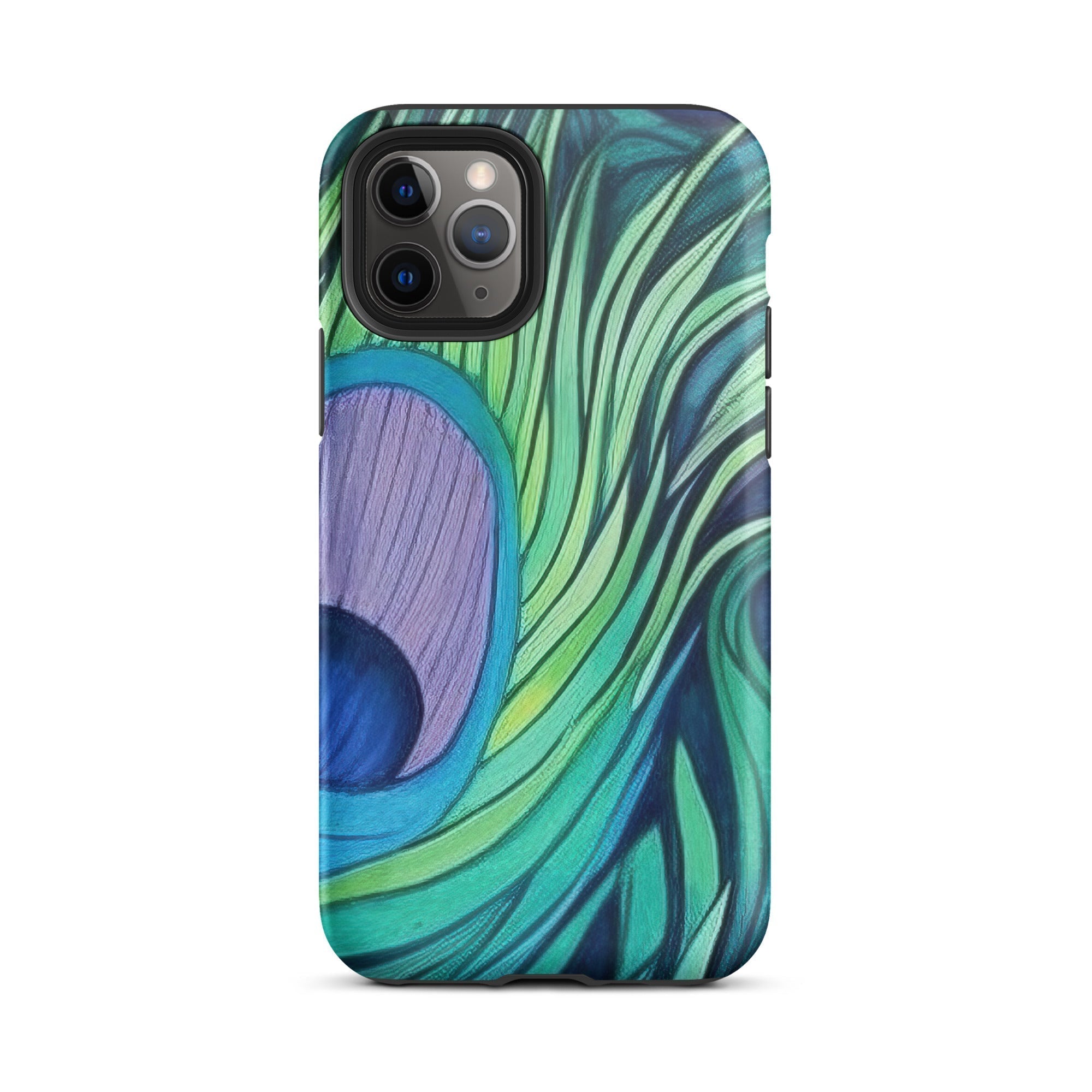 Peacock Feathers iPhone Case by Visual Verse - Image 3