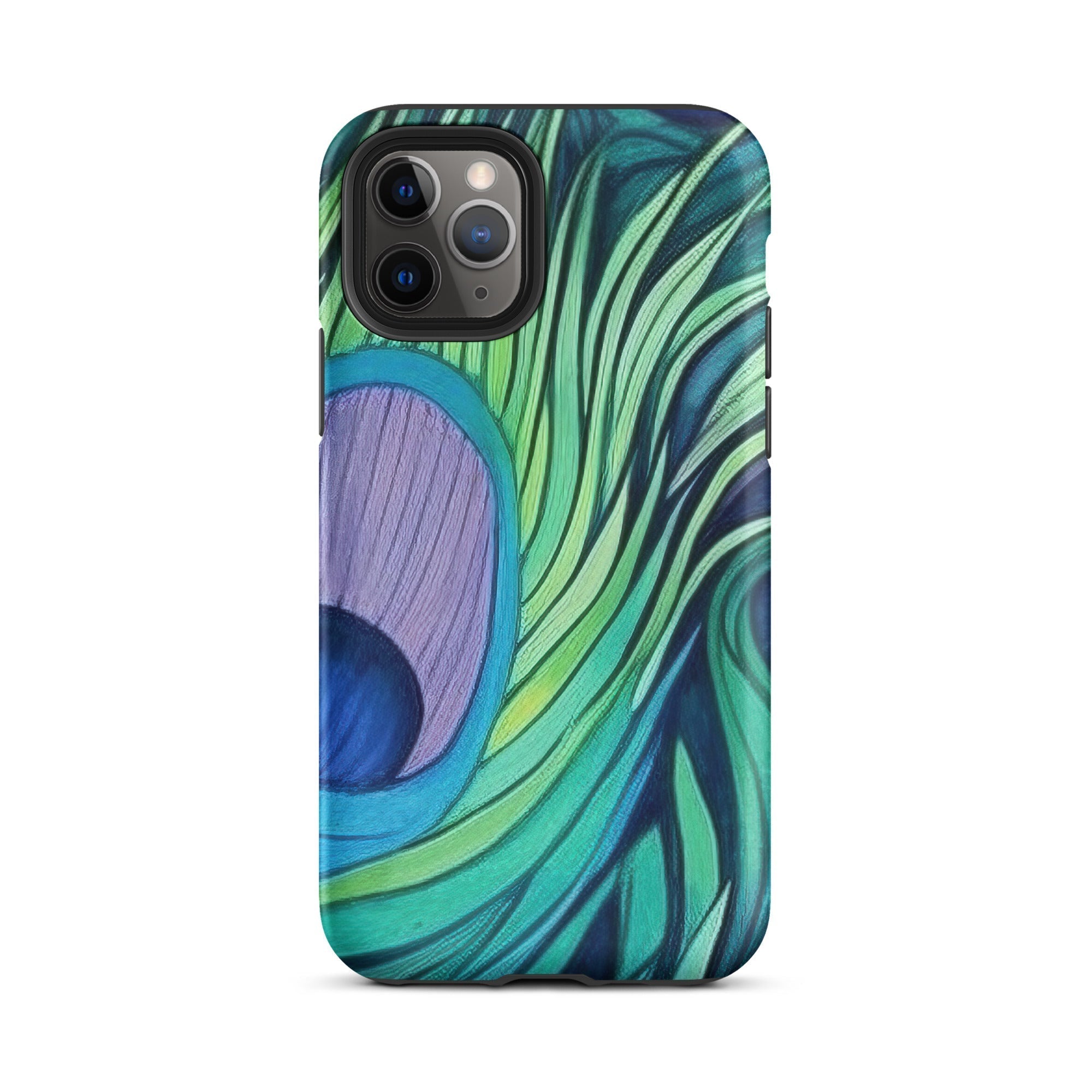 Peacock Feathers iPhone Case by Visual Verse - Image 4