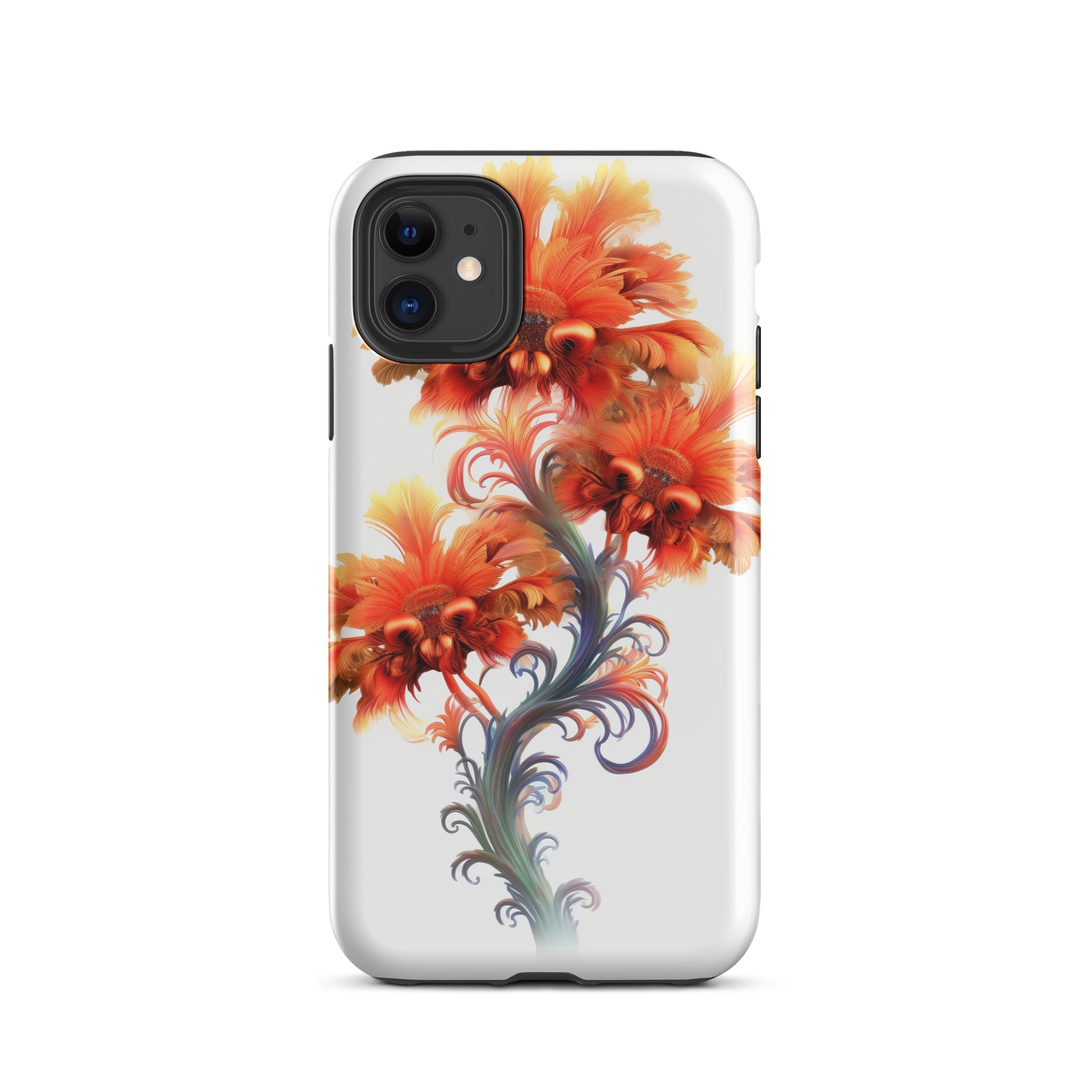 Peacock Flower iPhone Case by Visual Verse - Image 1
