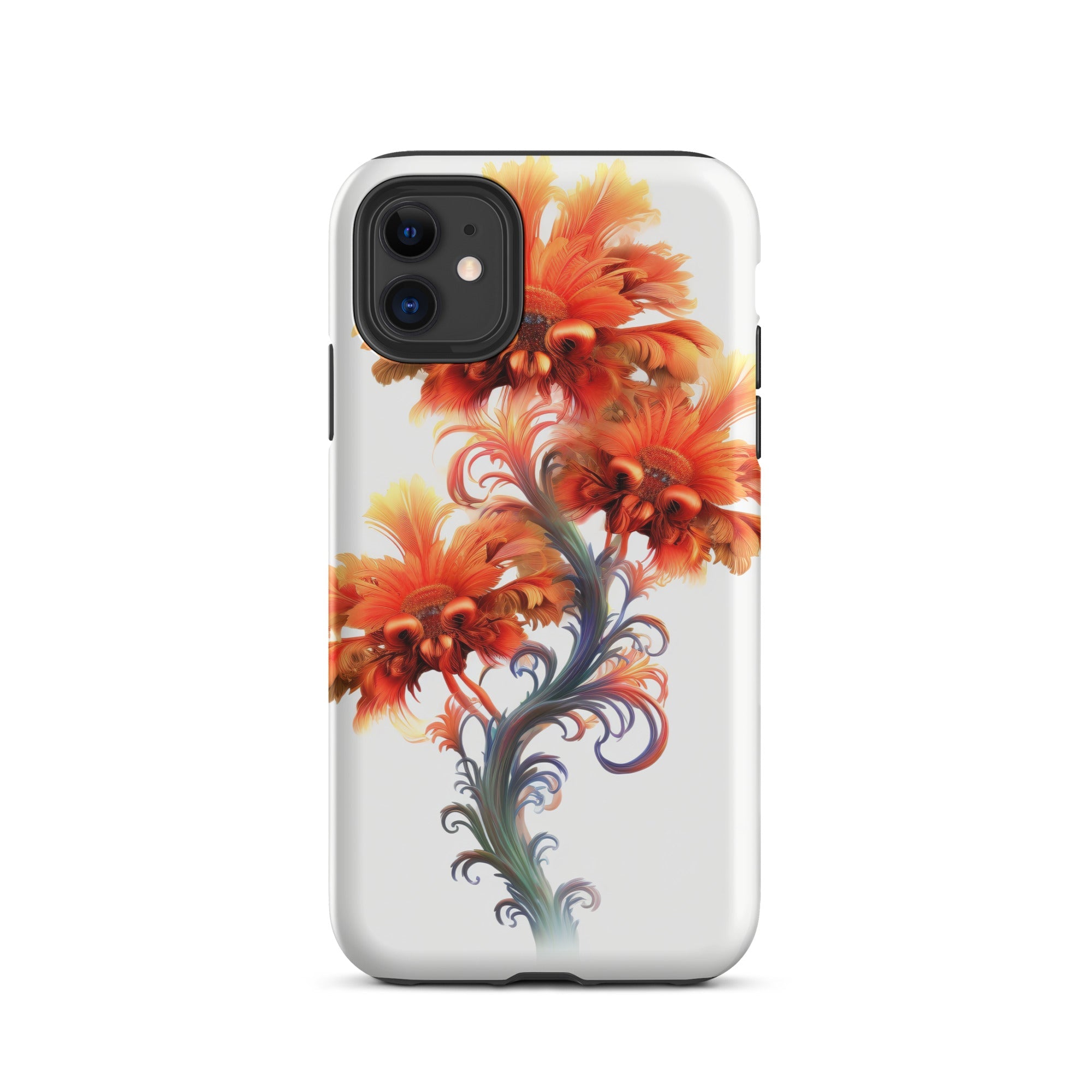 Peacock Flower iPhone Case by Visual Verse - Image 2