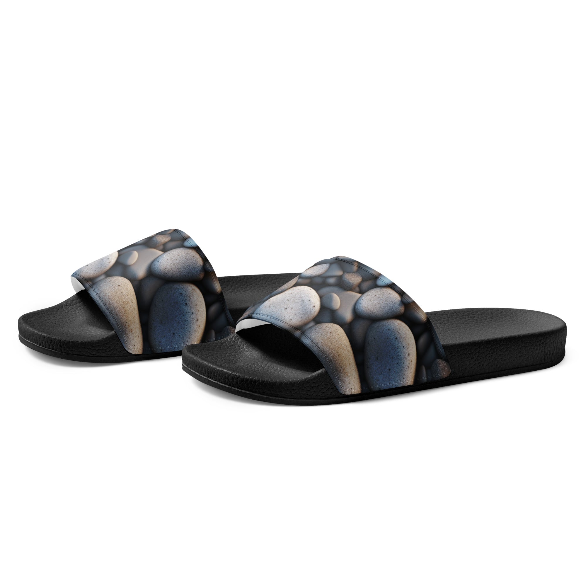 Pebble Rock Men's Slides by Visual Verse - Image 3