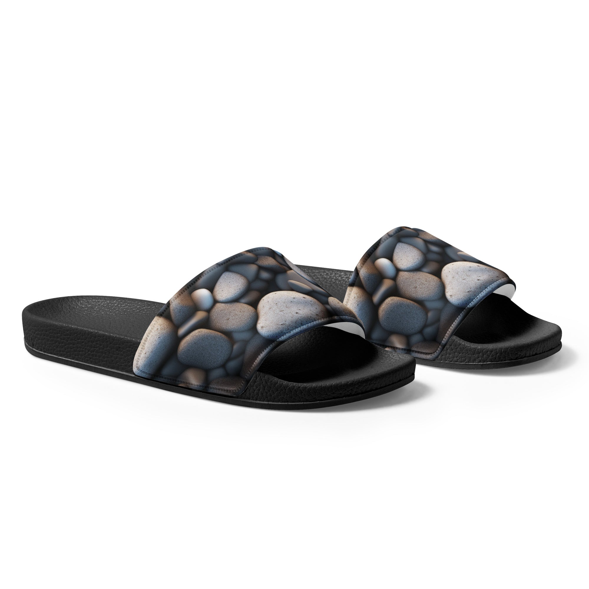 Pebble Rock Men's Slides by Visual Verse - Image 4