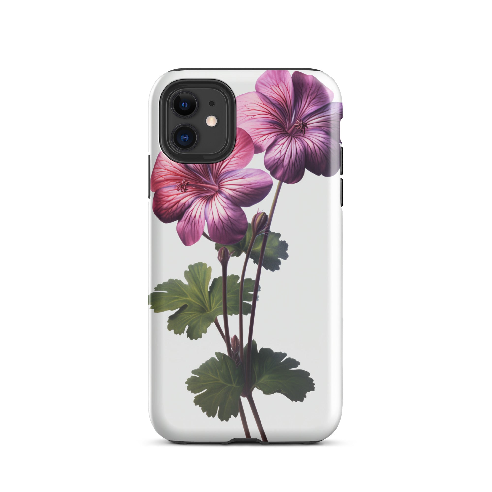 Pink Geranium Flower iPhone Case by Visual Verse - Image 1