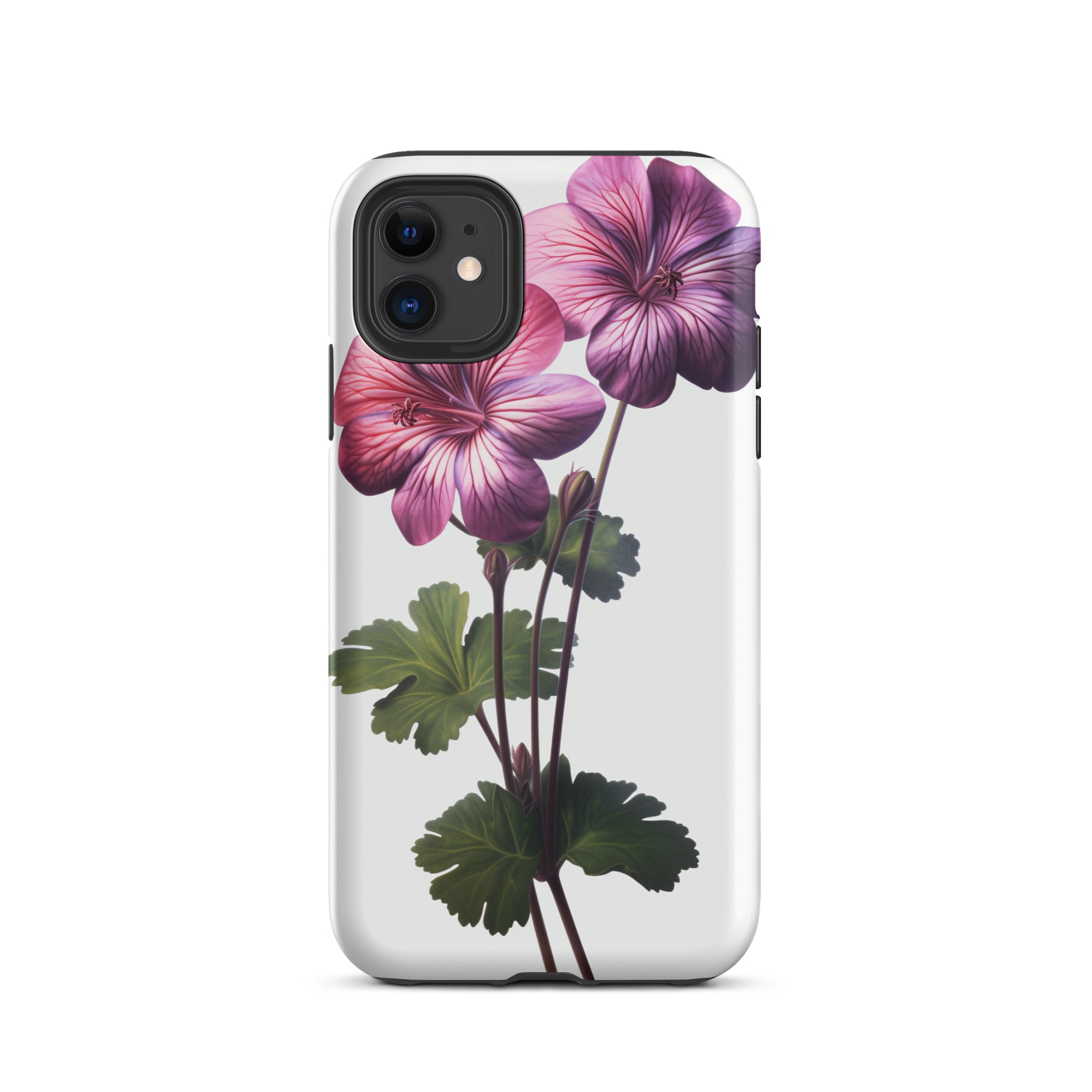 Pink Geranium Flower iPhone Case by Visual Verse - Image 2