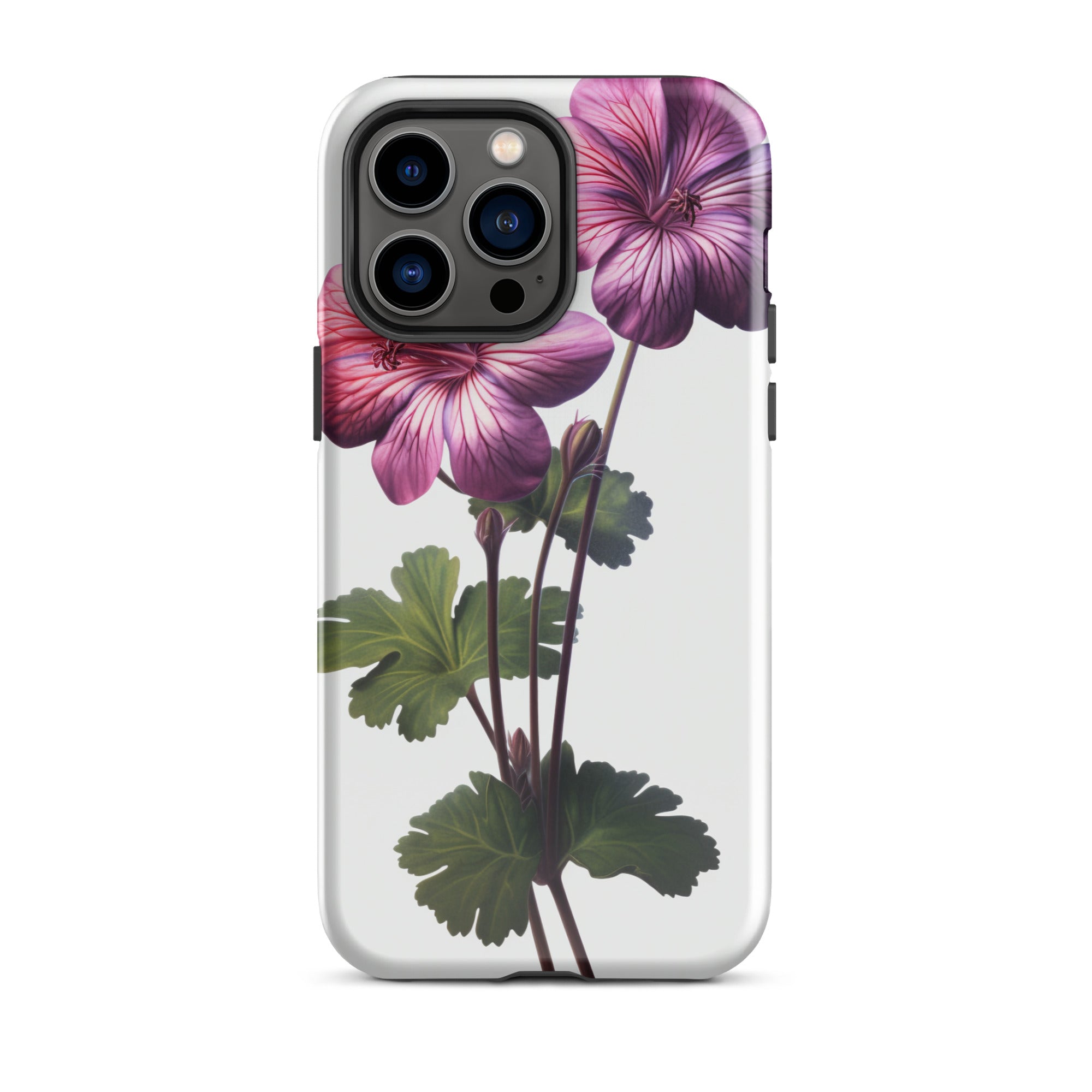Pink Geranium Flower iPhone Case by Visual Verse - Image 29