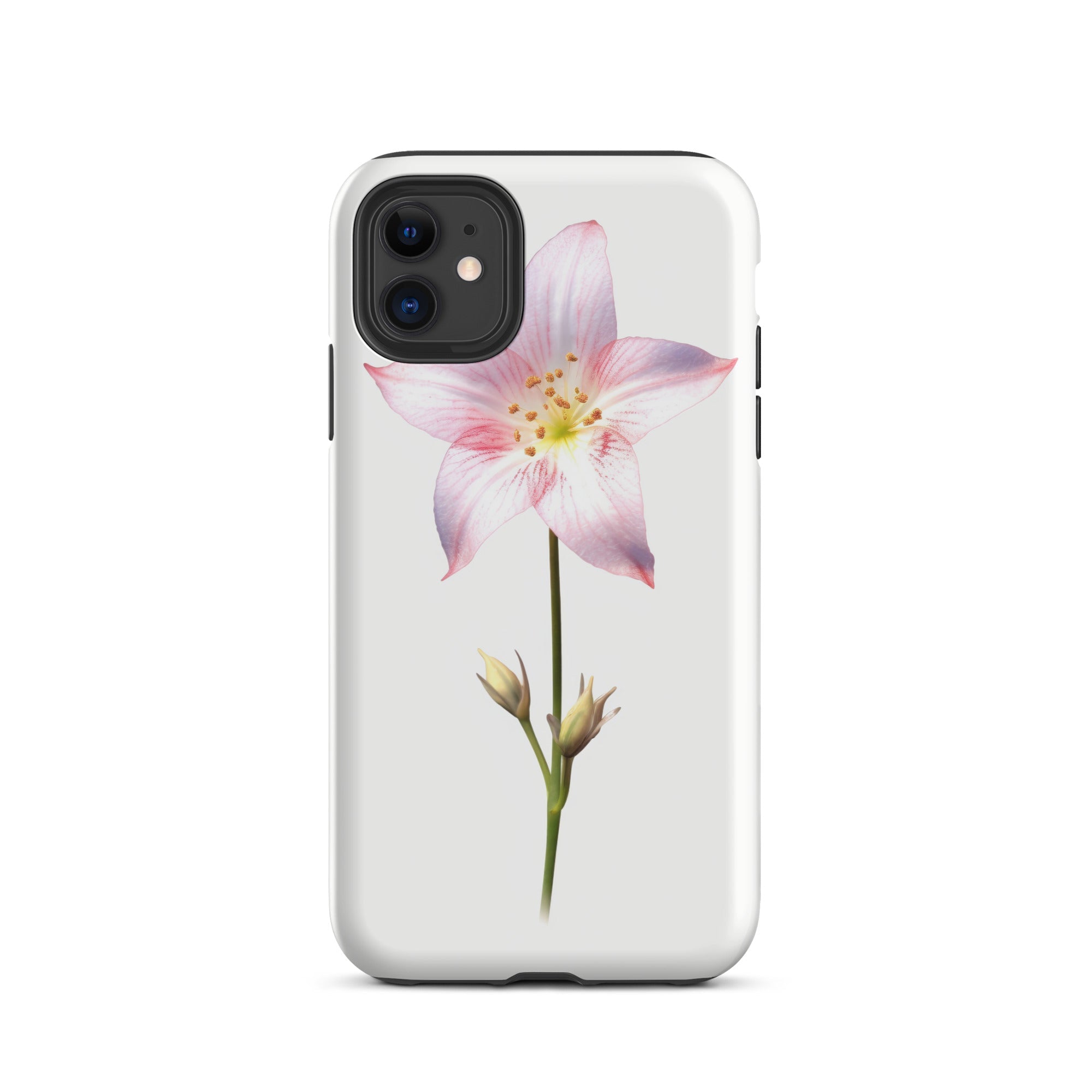 Pink Star Flower iPhone Case by Visual Verse - Image 2