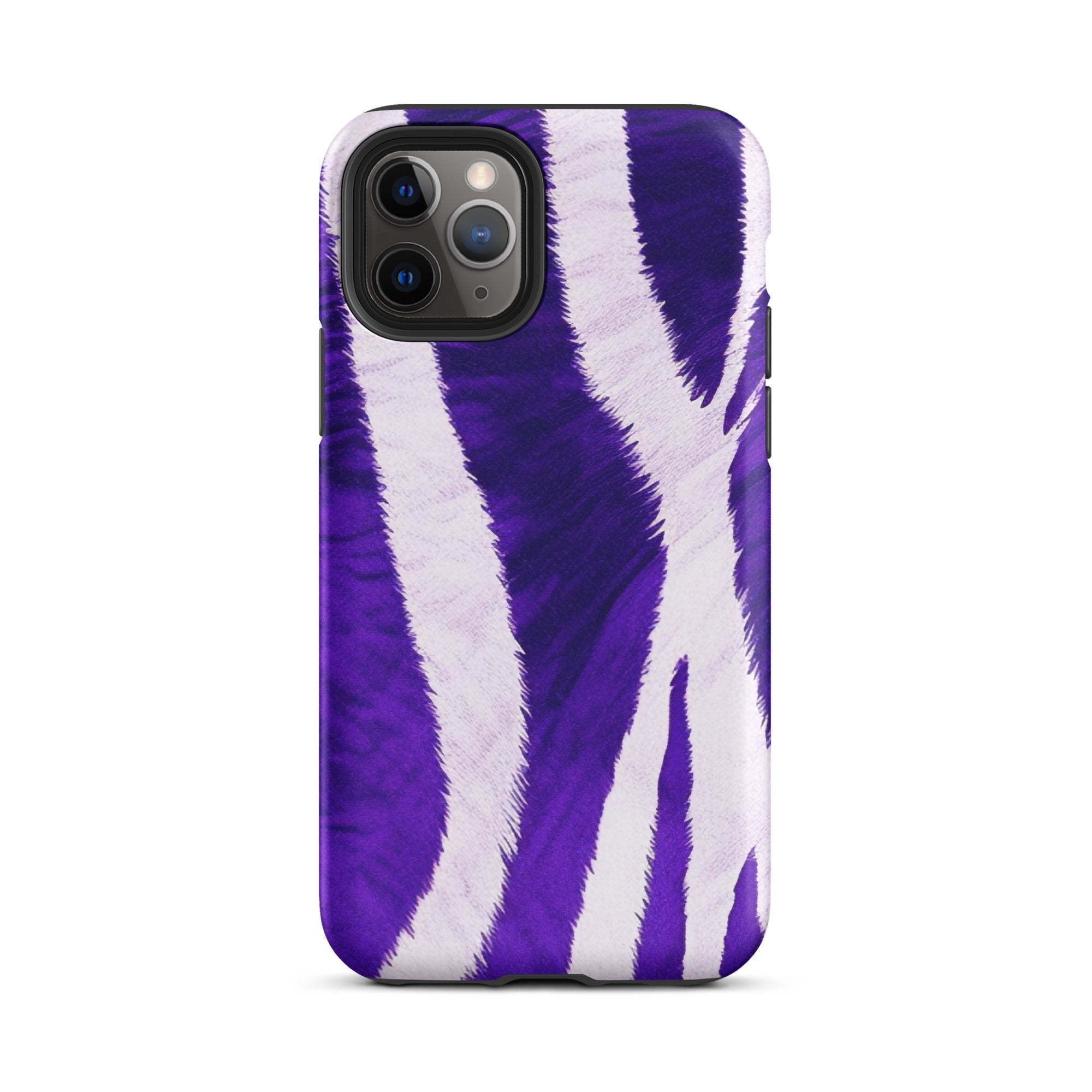 Purple Zebra Stripe iPhone Case by Visual Verse - Image 4