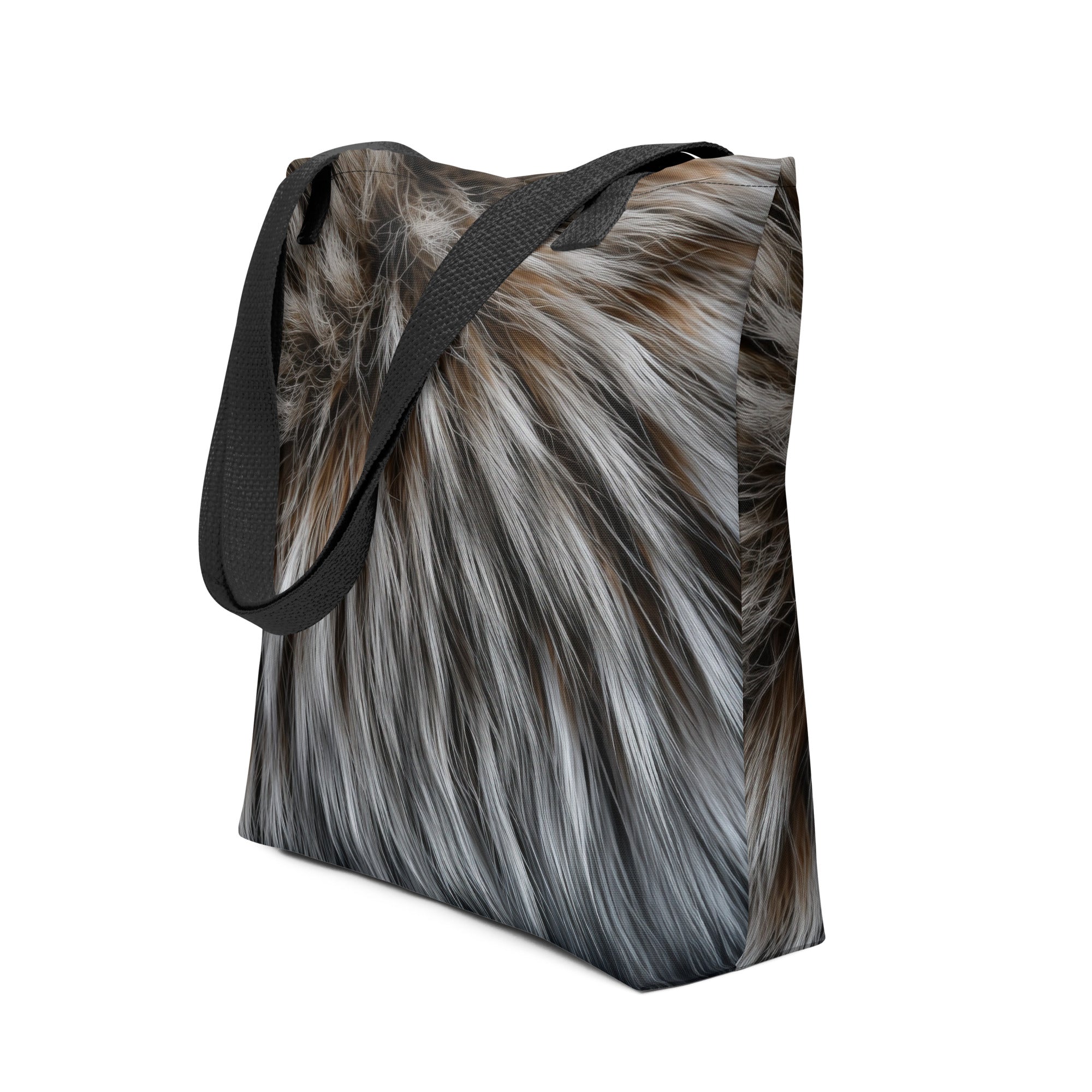 Raccoon Fur Tote Bag by Visual Verse - Image 1