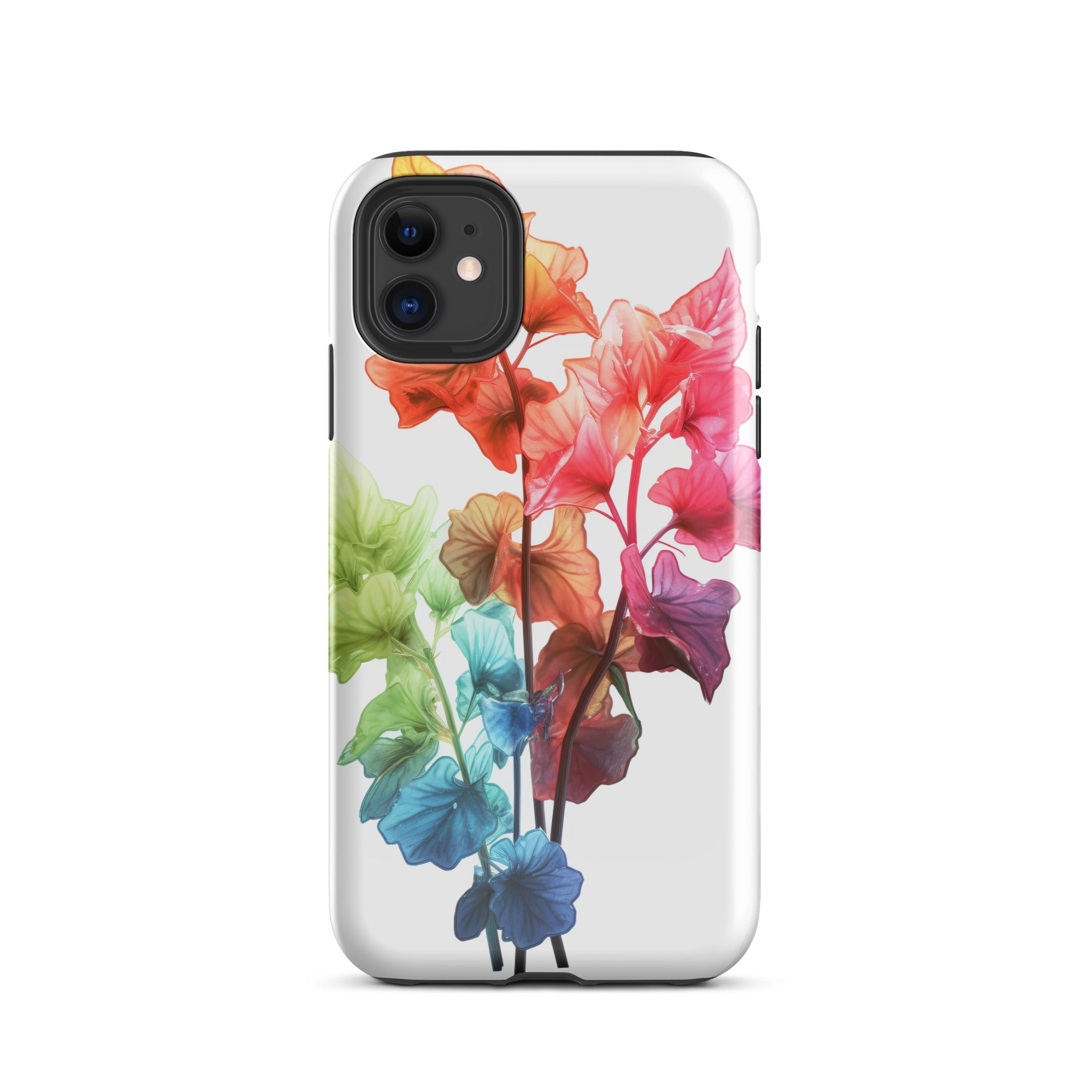 Rainbow Coral Bells Flower iPhone Case by Visual Verse - Image 1