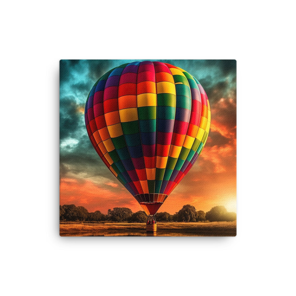 Rainbow Hot Air Ballon Thin Canvas by Visual Verse - Image 3