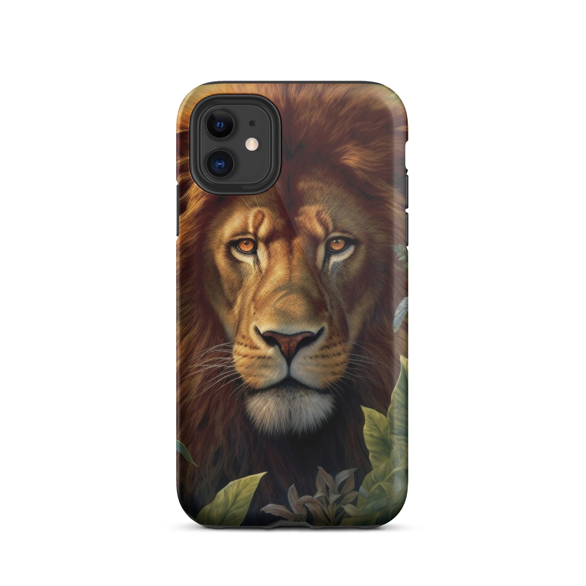 Realistic Lion Print iPhone Case by Visual Verse - Image 1
