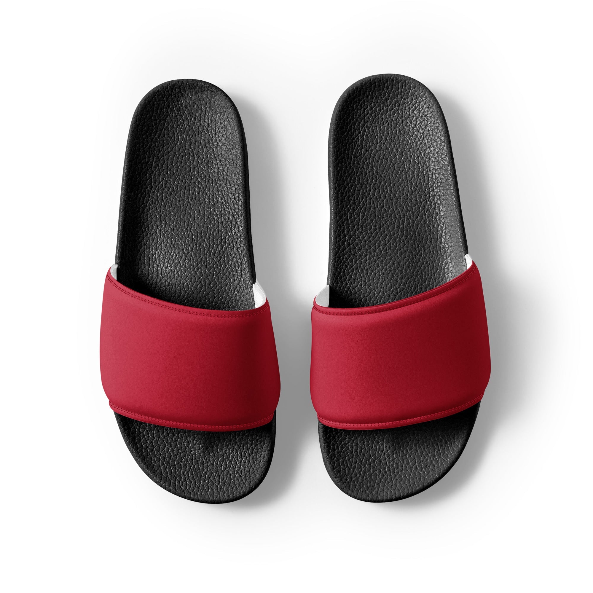 Red Pepper Color Men's Slides by Visual Verse - Image 2