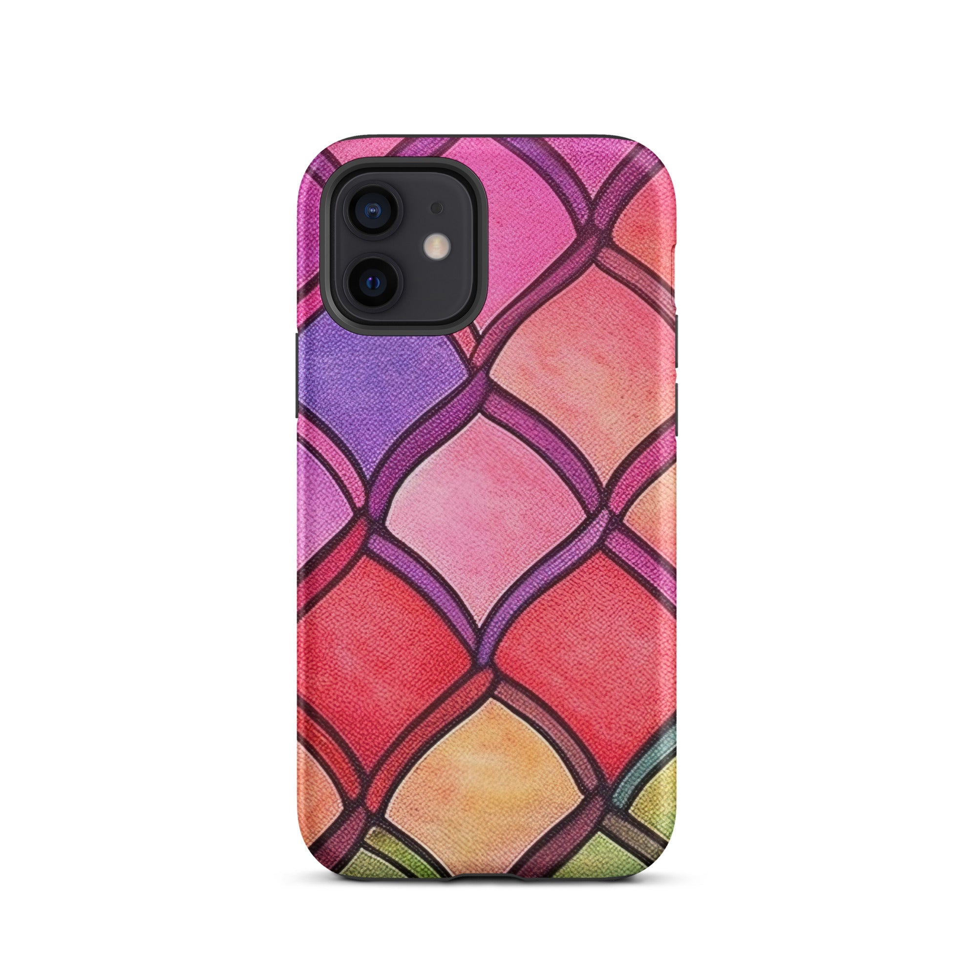 Red Rainbow Fish Scales iPhone Case by Visual Verse - Image 10