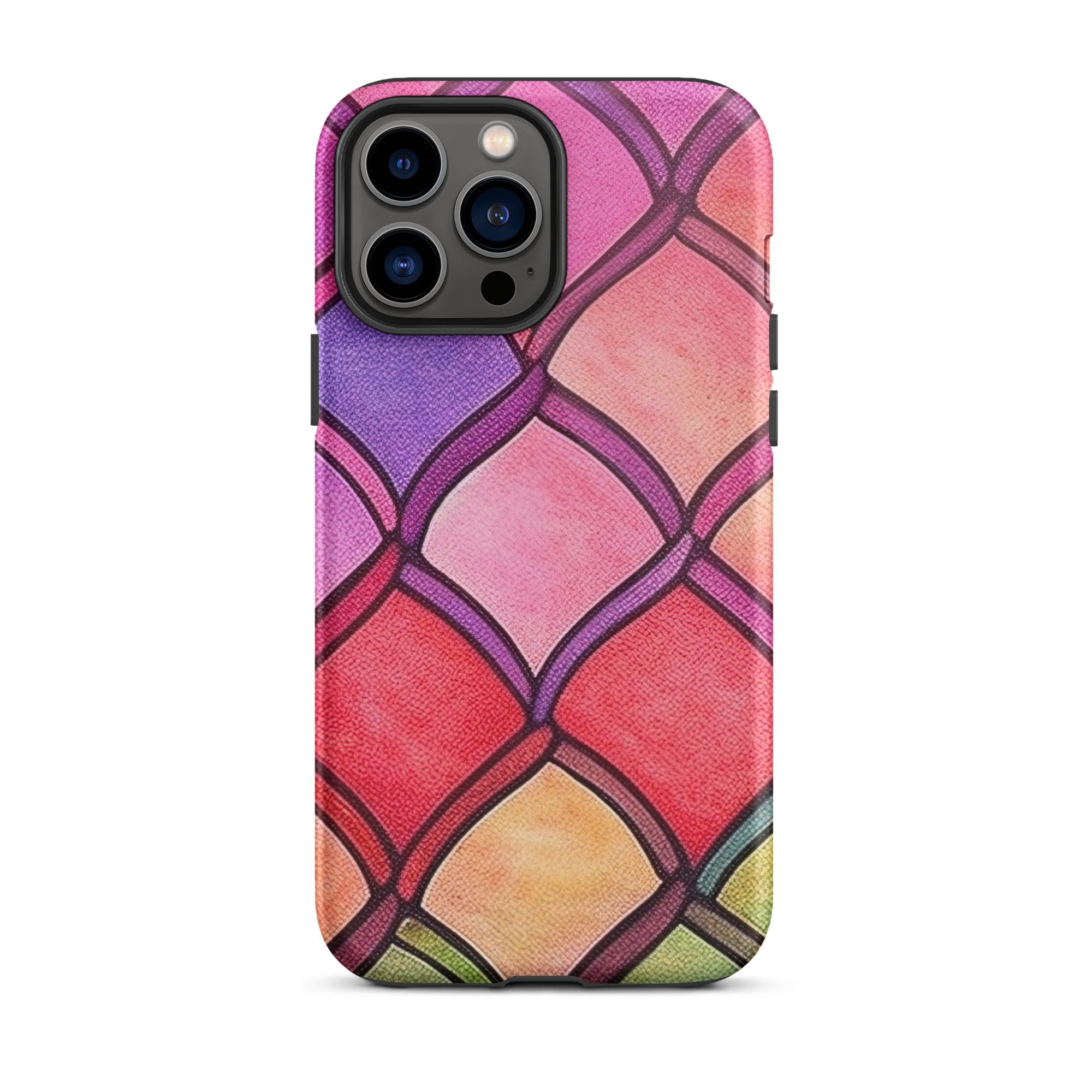 Red Rainbow Fish Scales iPhone Case by Visual Verse - Image 21