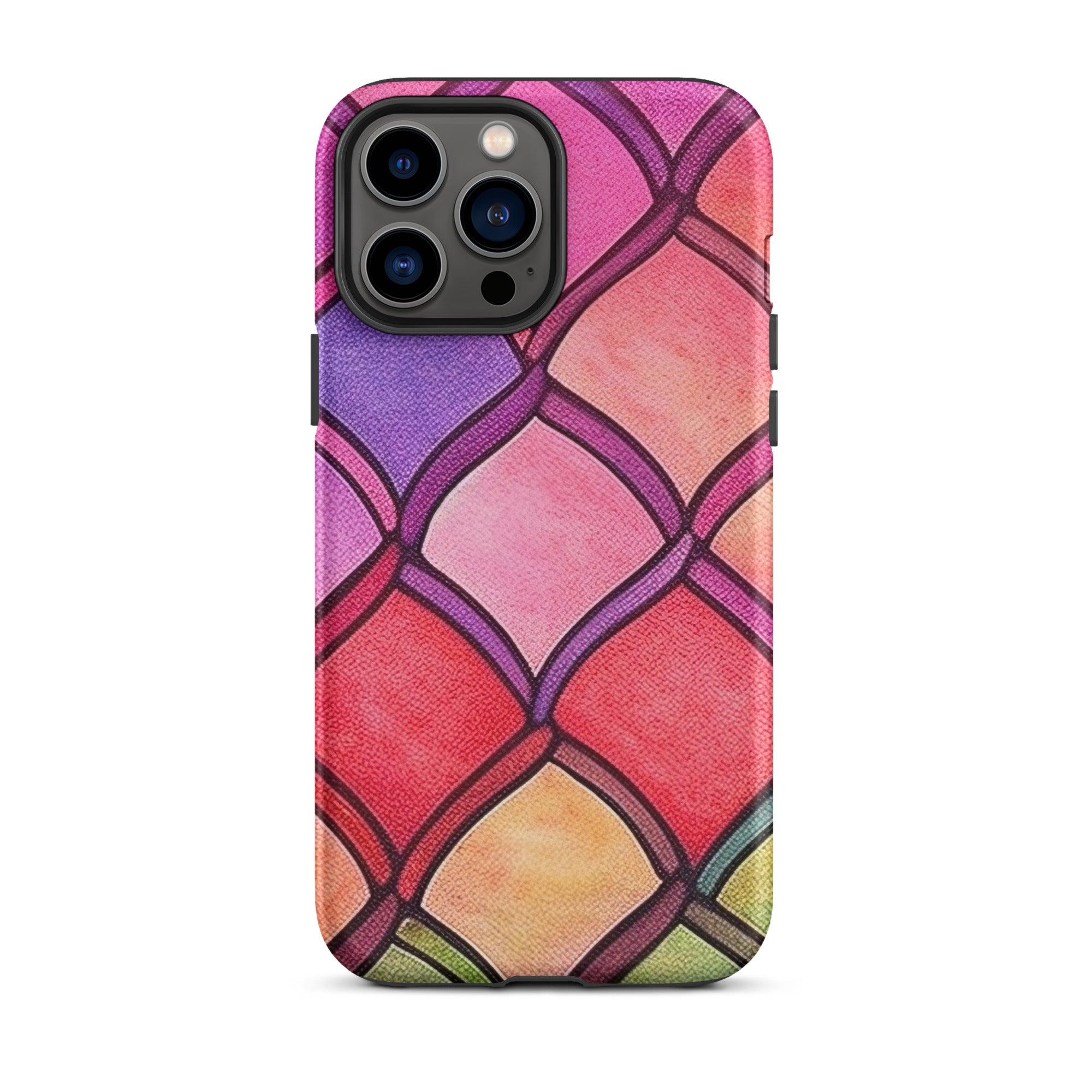 Red Rainbow Fish Scales iPhone Case by Visual Verse - Image 22