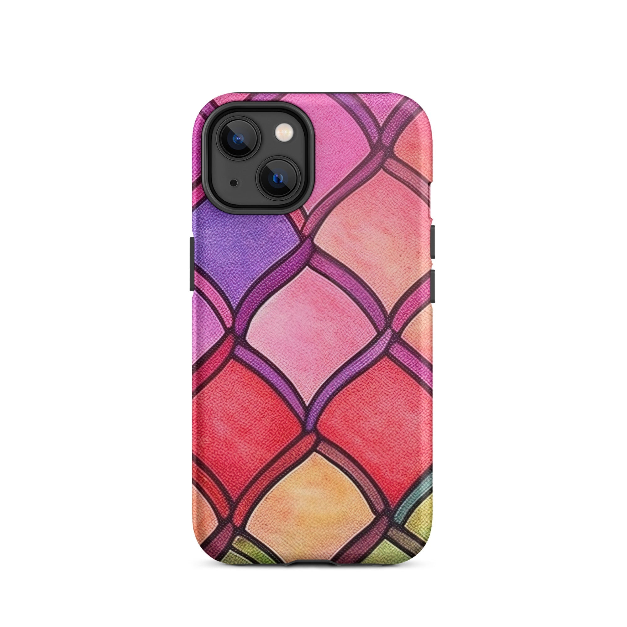 Red Rainbow Fish Scales iPhone Case by Visual Verse - Image 23