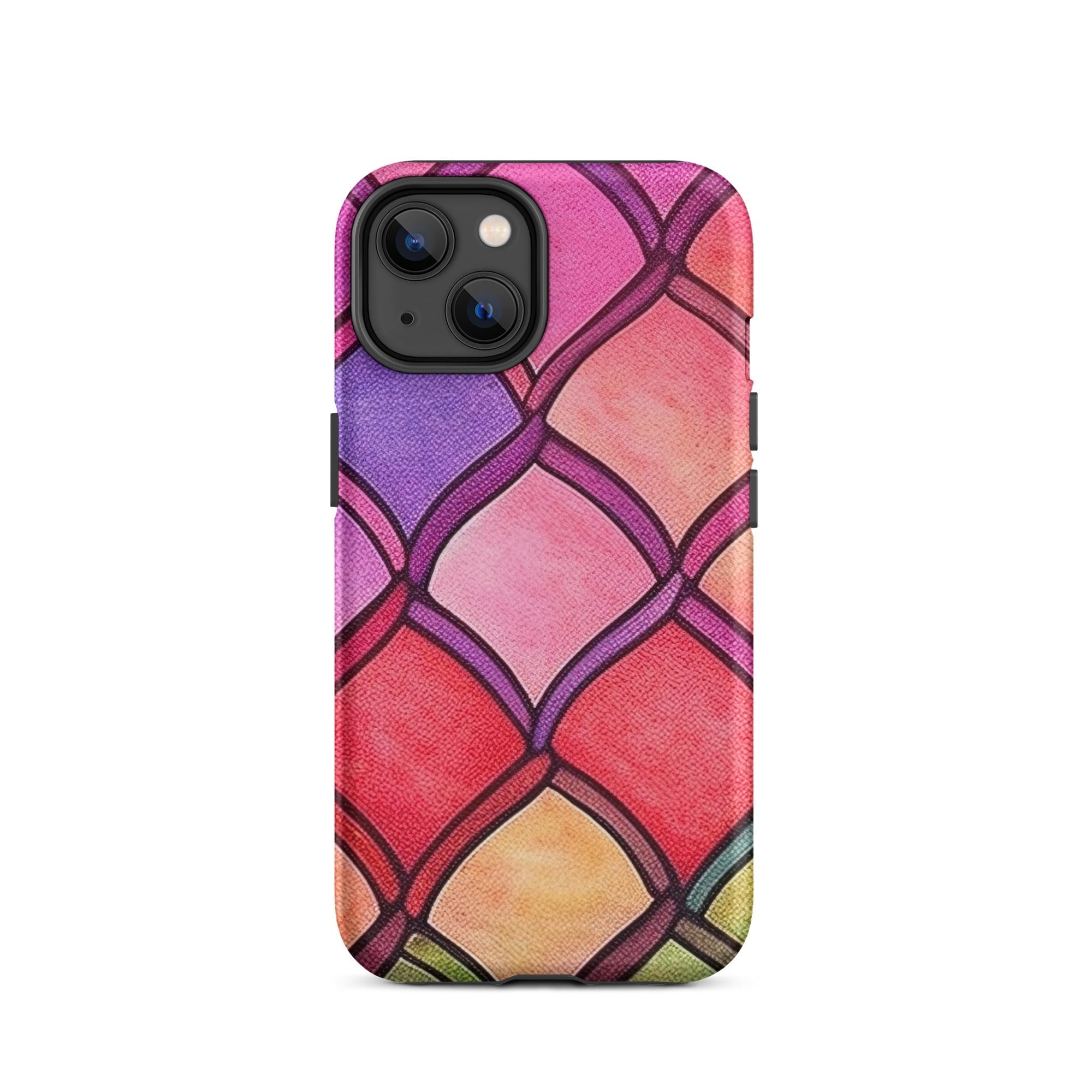 Red Rainbow Fish Scales iPhone Case by Visual Verse - Image 24