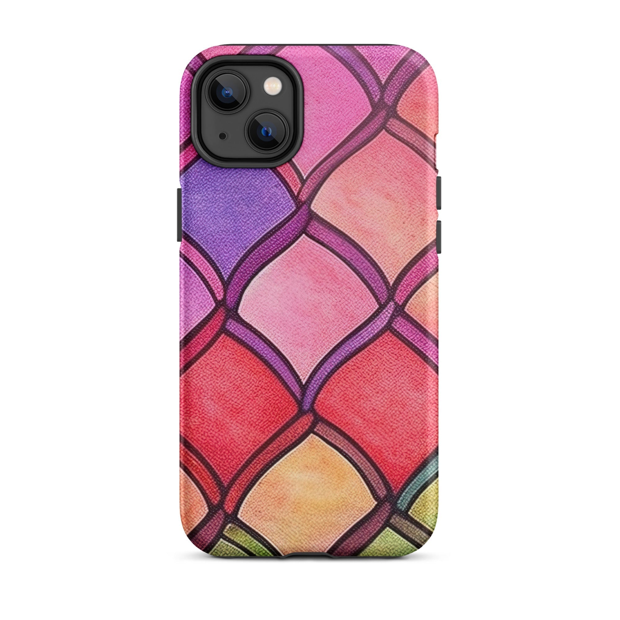 Red Rainbow Fish Scales iPhone Case by Visual Verse - Image 25