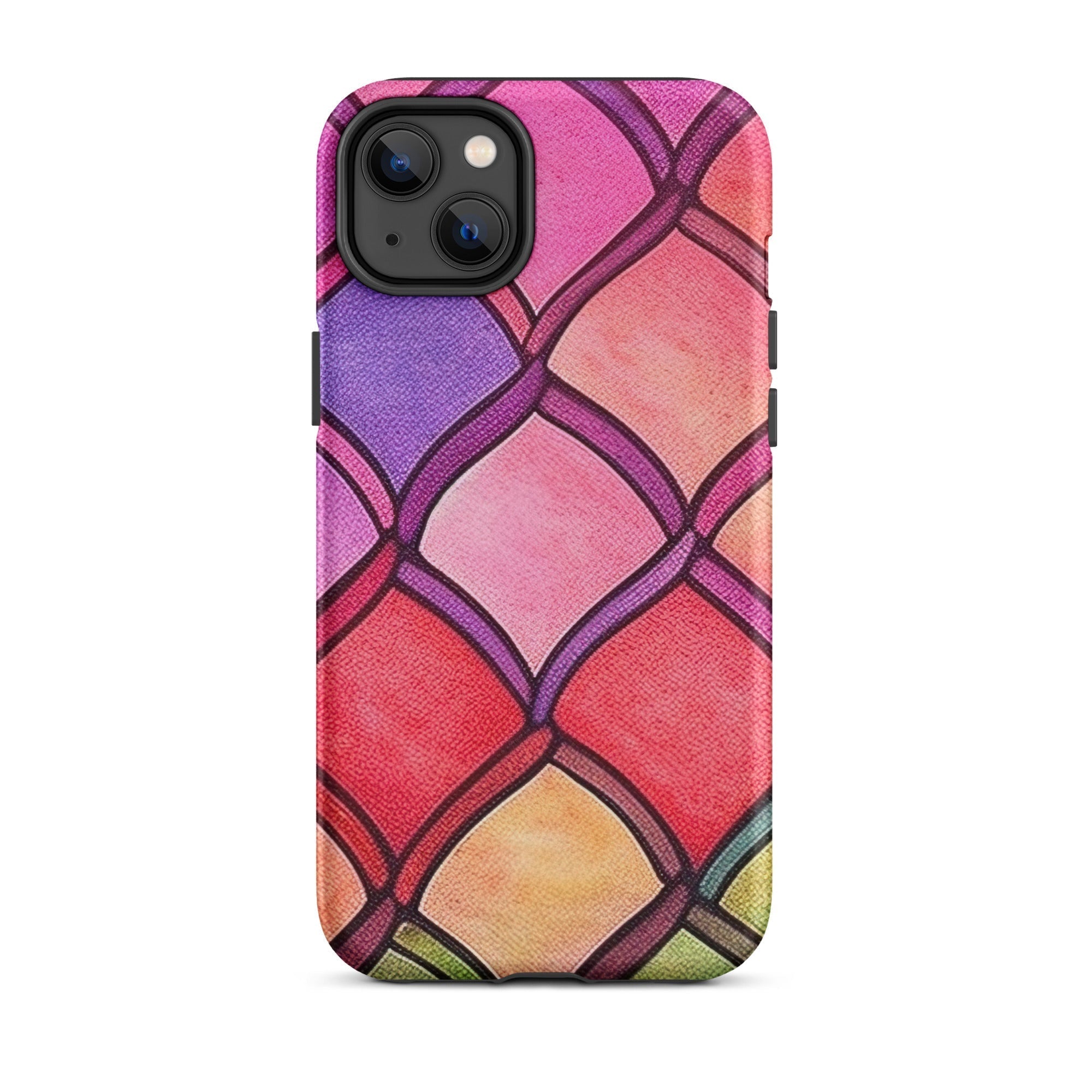 Red Rainbow Fish Scales iPhone Case by Visual Verse - Image 26