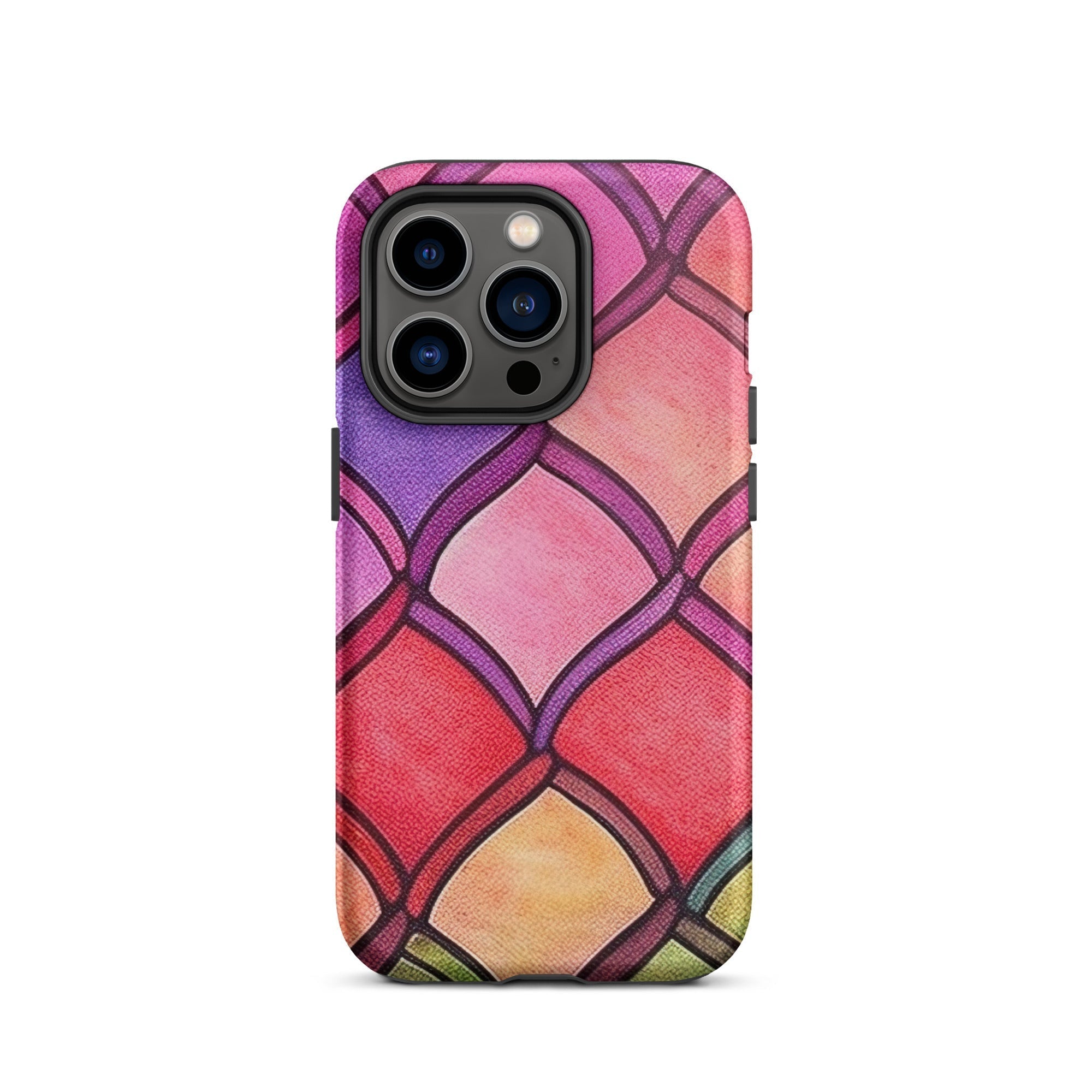 Red Rainbow Fish Scales iPhone Case by Visual Verse - Image 27