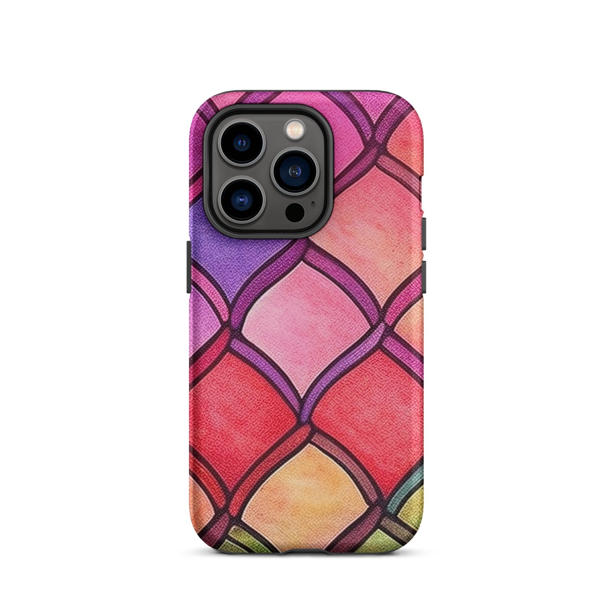 Red Rainbow Fish Scales iPhone Case by Visual Verse - Image 28