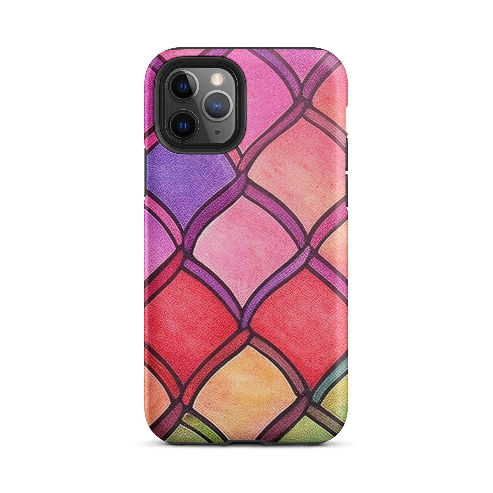 Red Rainbow Fish Scales iPhone Case by Visual Verse - Image 3