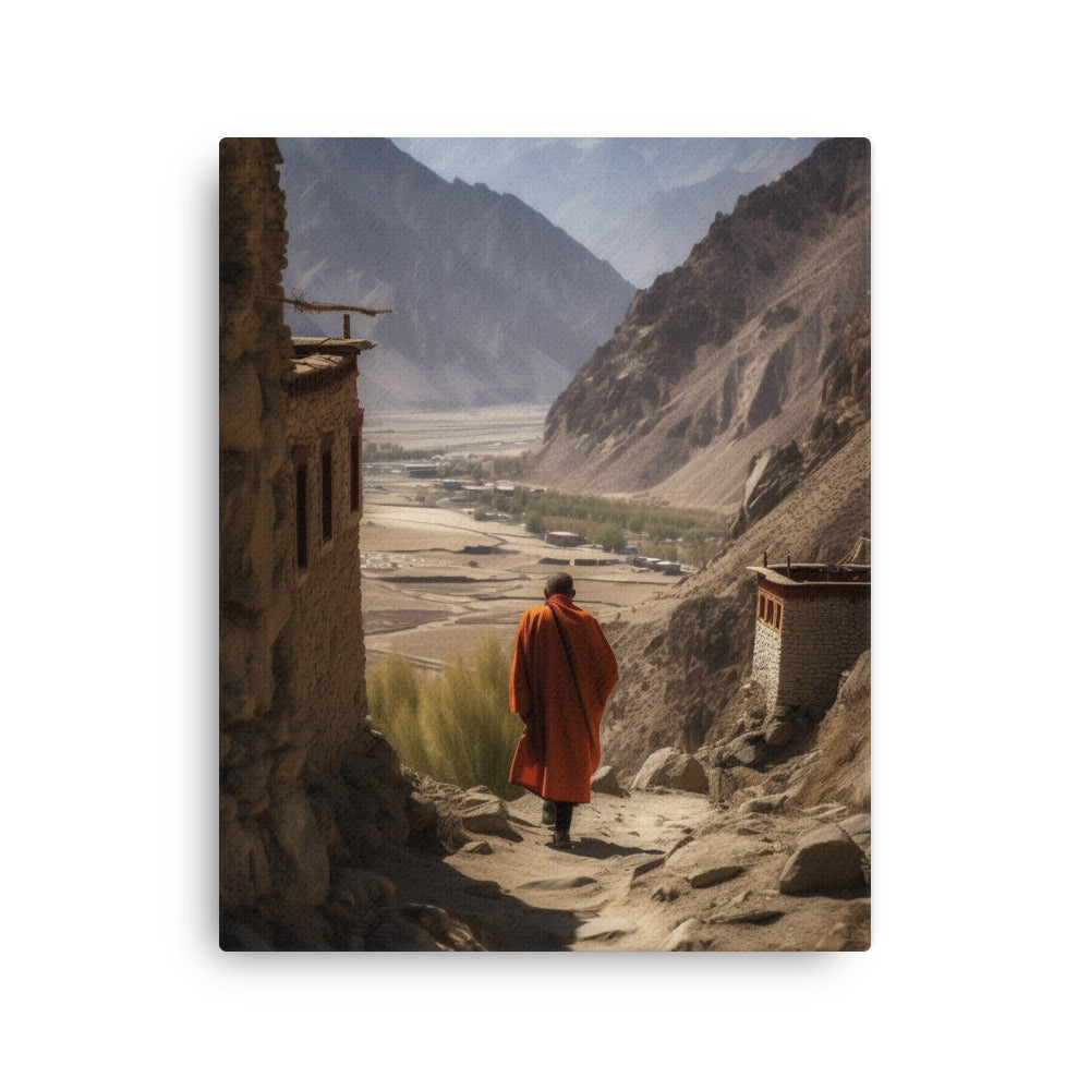 Remote Mountain Monastery Adventure Canvas Art by Visual Verse - Image 4