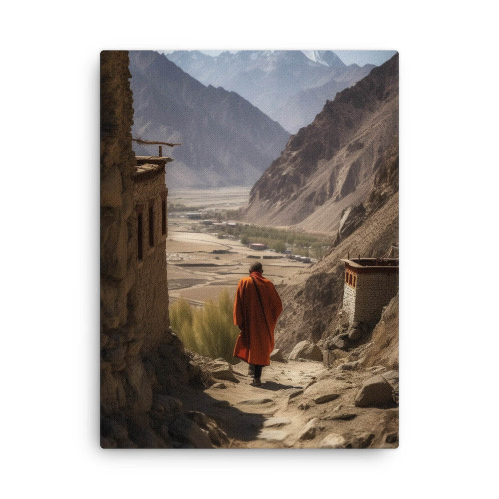 Remote Mountain Monastery Adventure Canvas Art by Visual Verse - Image 5