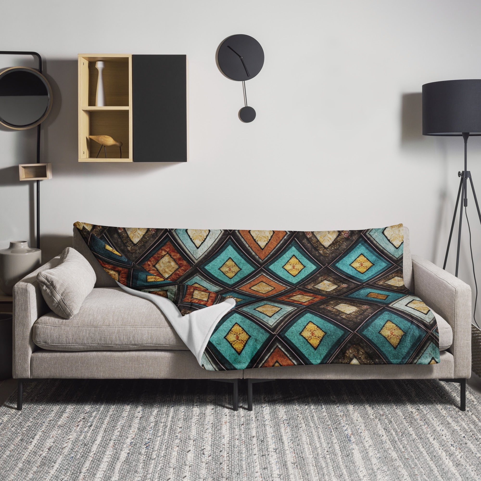 Repeating Diamond Mosaic Blanket by Visual Verse - Image 1