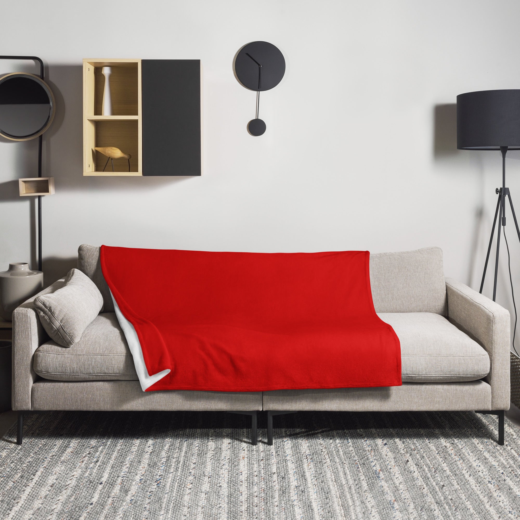Rosso Corsa Color Blanket by Visual Verse - Image 1