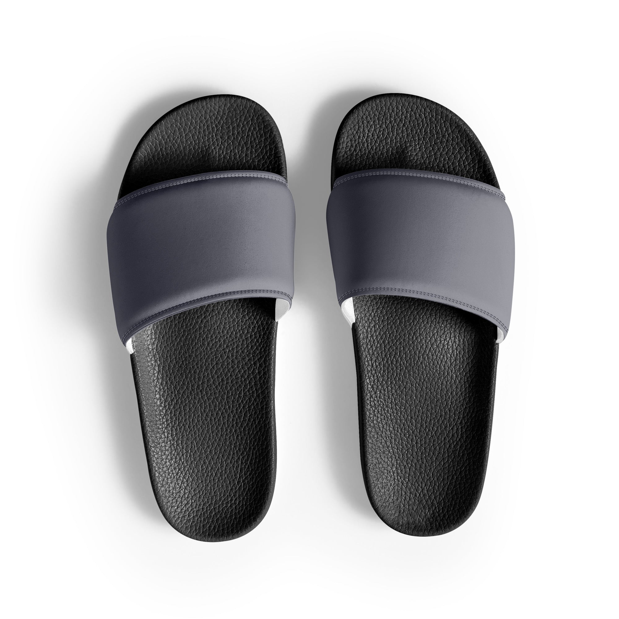 Rugged Lavender Color Men's Slides by Visual Verse - Image 1