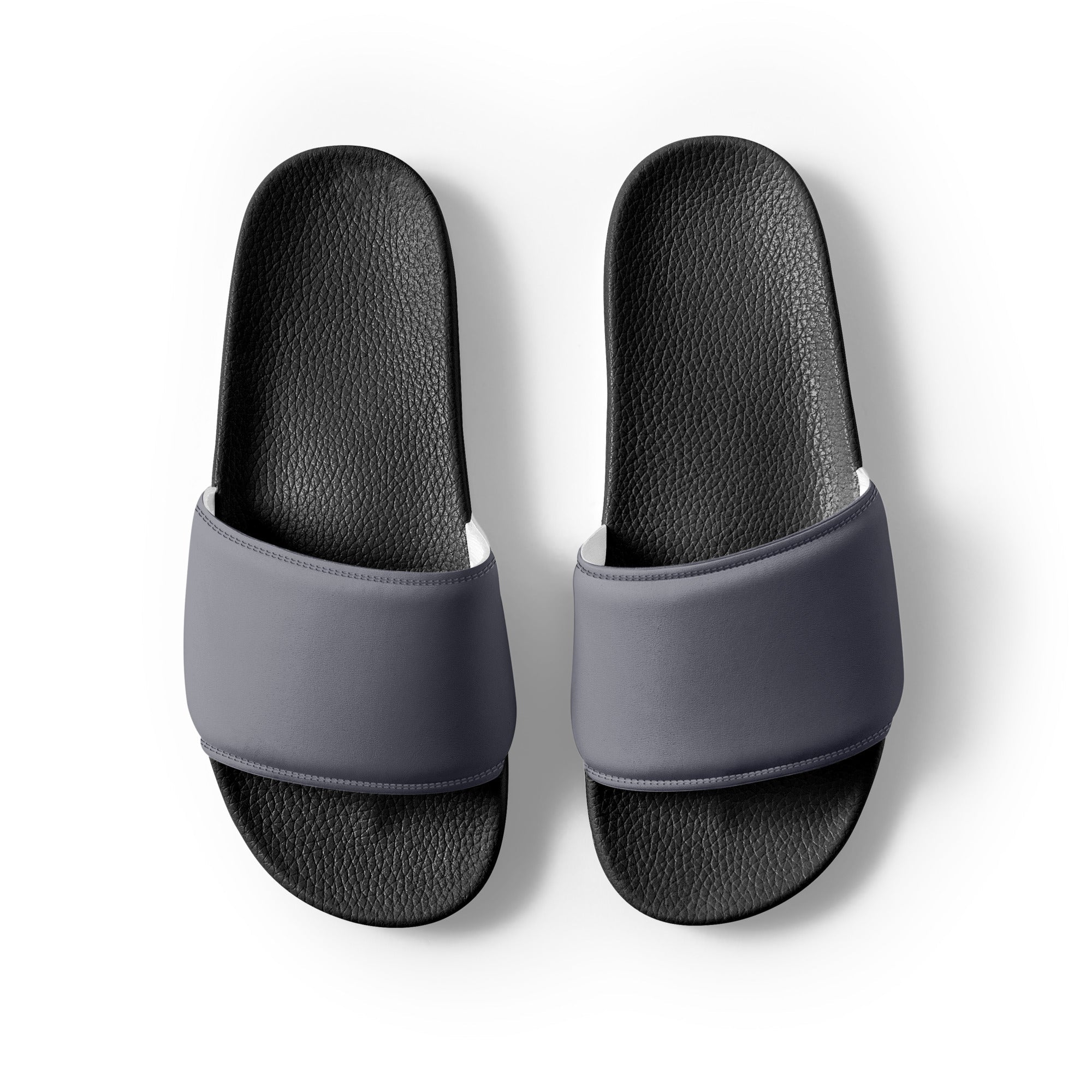 Rugged Lavender Color Men's Slides by Visual Verse - Image 2
