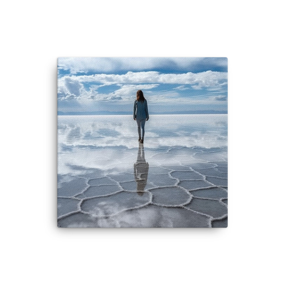 Salar De Uyuni Bolivia Salt Flat Landscape Thin Art Canvas by Visual Verse - Image 1