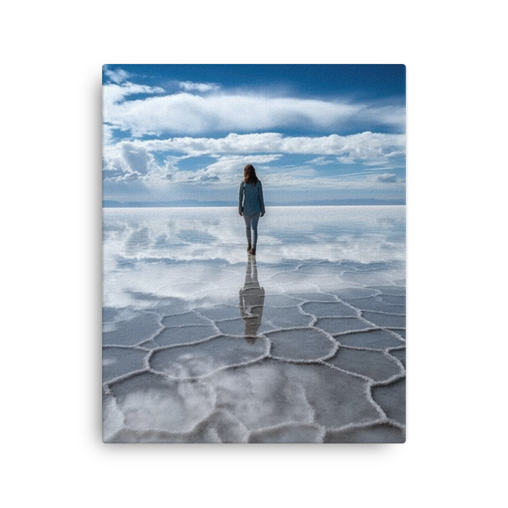 Salar De Uyuni Bolivia Salt Flat Landscape Thin Art Canvas by Visual Verse - Image 4