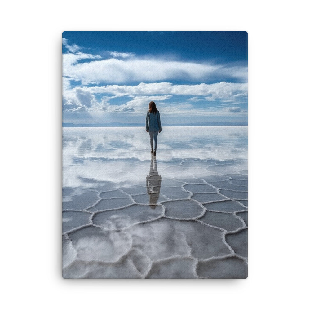 Salar De Uyuni Bolivia Salt Flat Landscape Thin Art Canvas by Visual Verse - Image 5