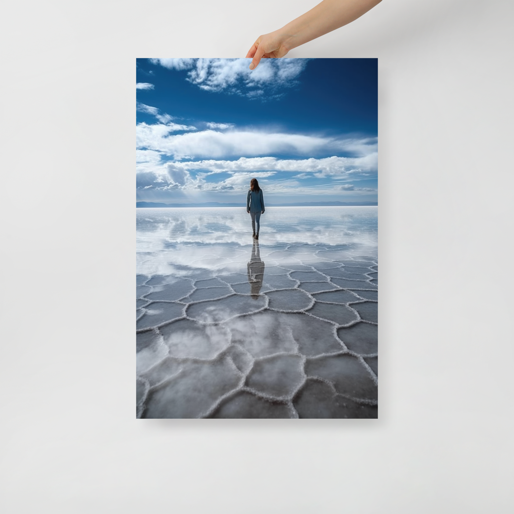 Salar De Uyuni Salt Flat Landscape Art Poster by Visual Verse - Image 1